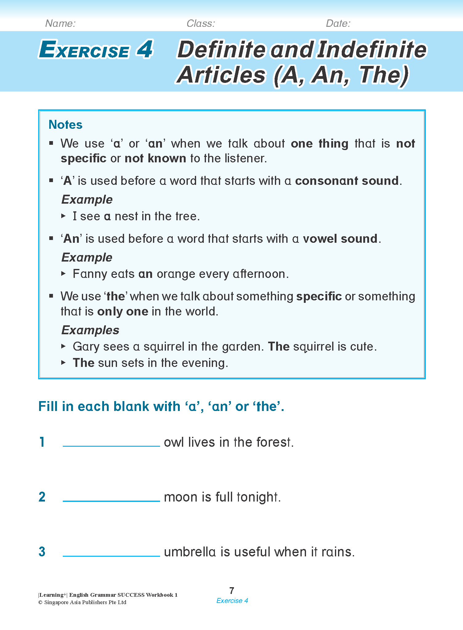 Learning+ English Grammar Success Workbook 1