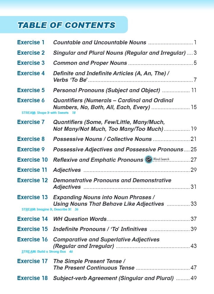 Learning English Grammar by the Week Workbook 2