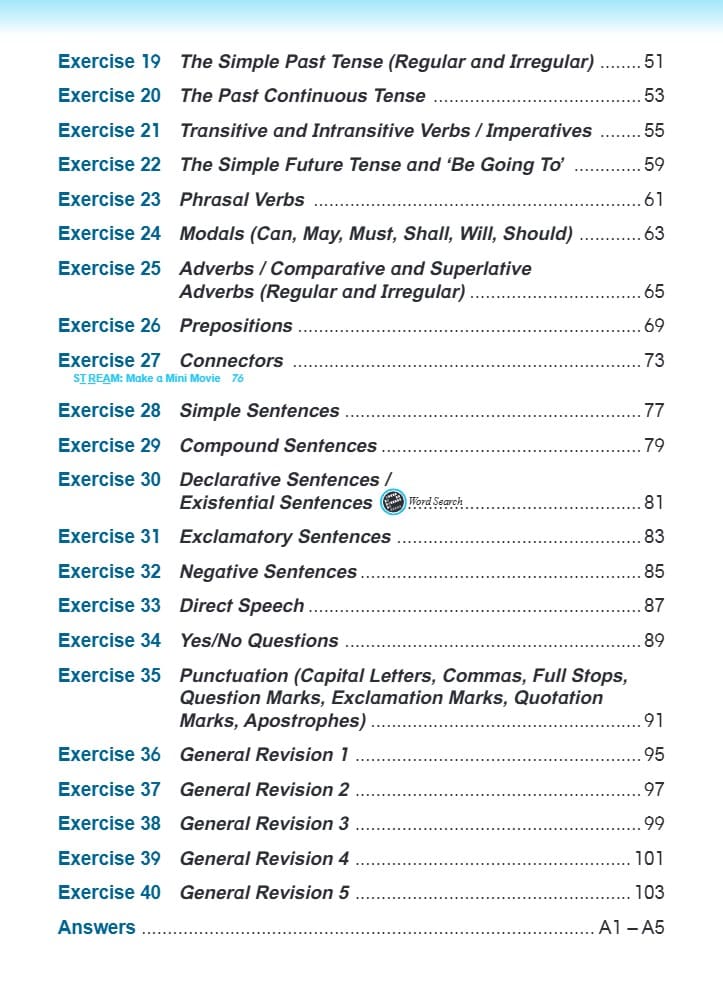 Learning English Grammar by the Week Workbook 2