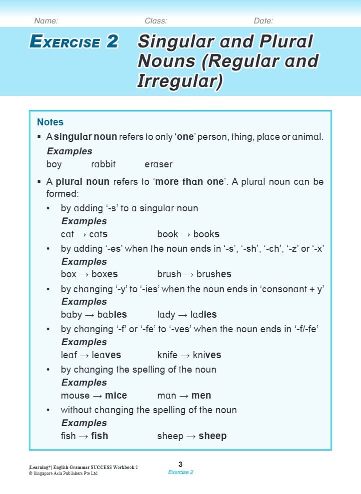 Learning English Grammar by the Week Workbook 2