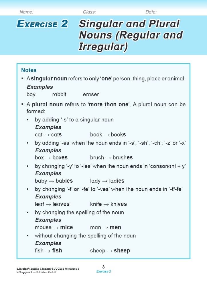 Learning English Grammar by the Week Workbook 2