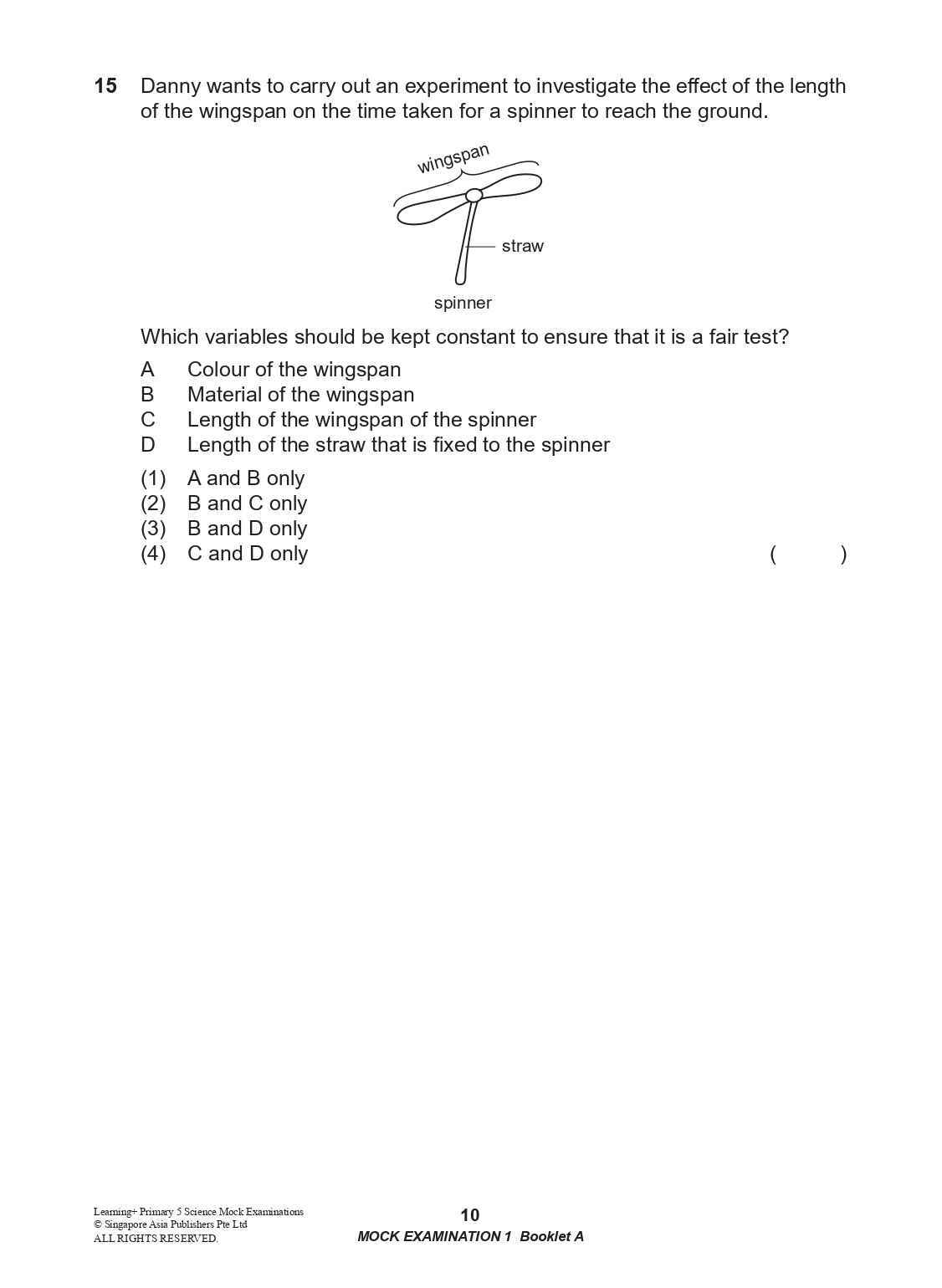 LEARNING+ Primary 5 Science Mock Examinations