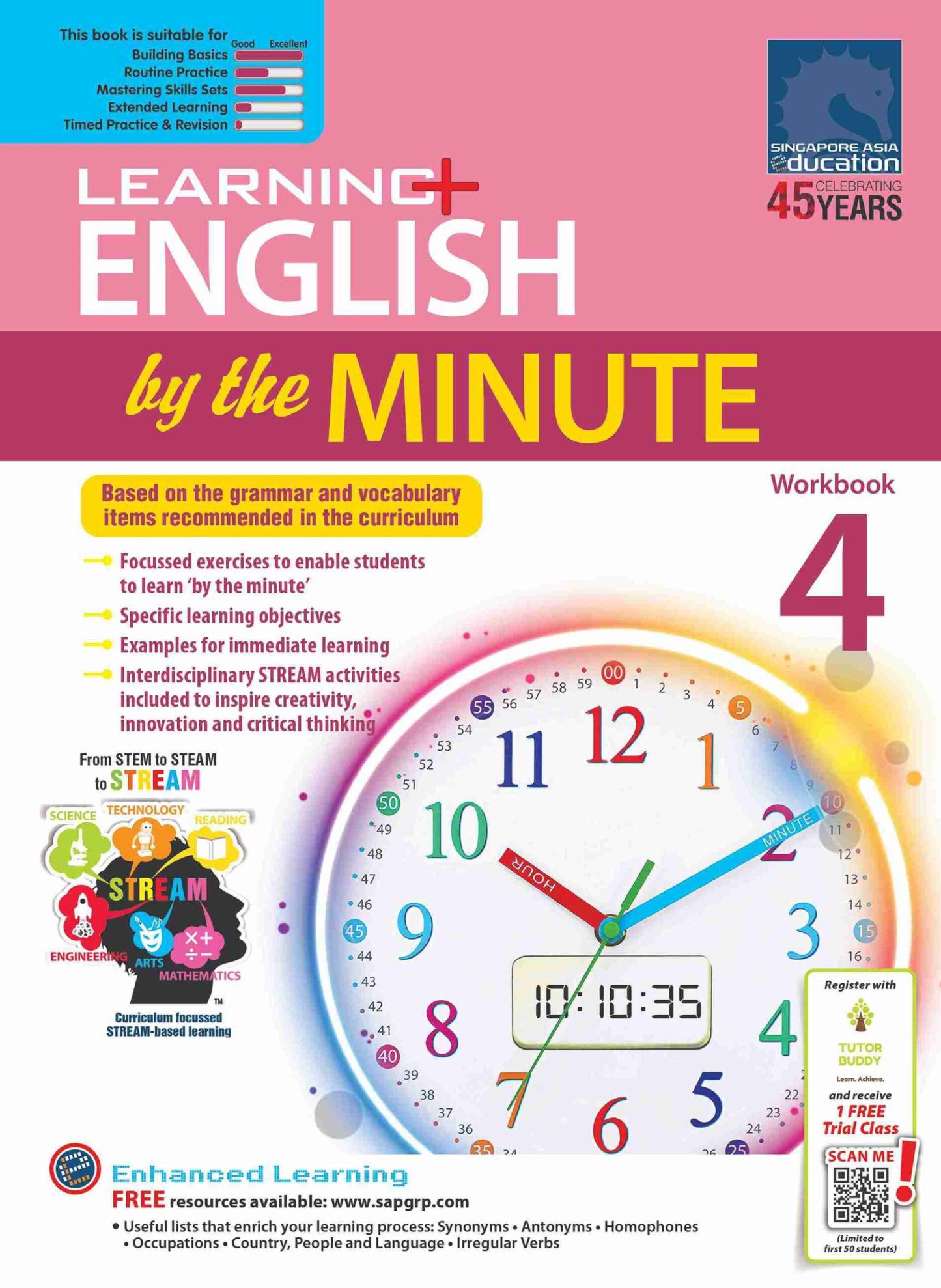 Learning+ ENGLISH by the MINUTE Workbook 4