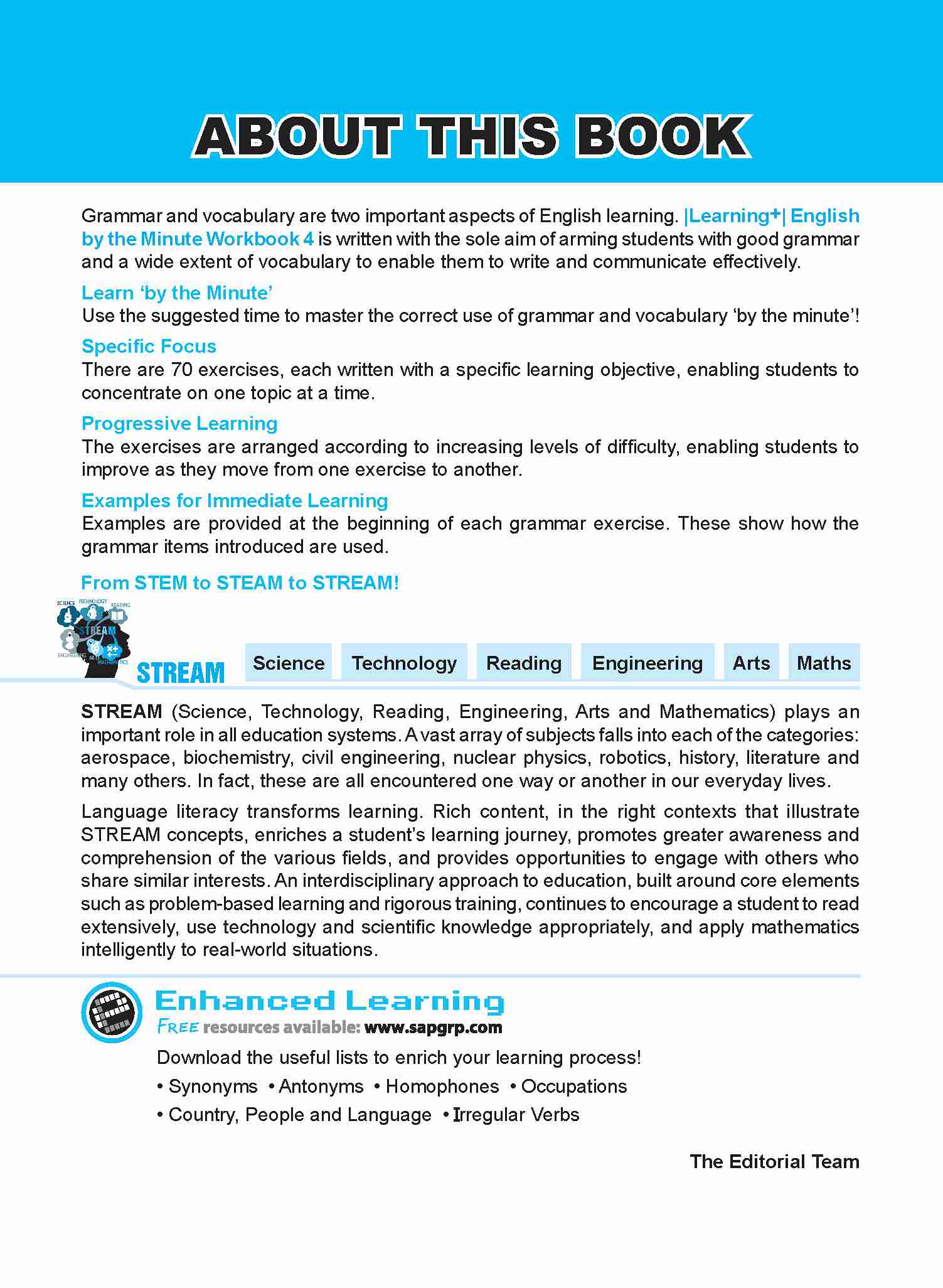 Learning+ ENGLISH by the MINUTE Workbook 4