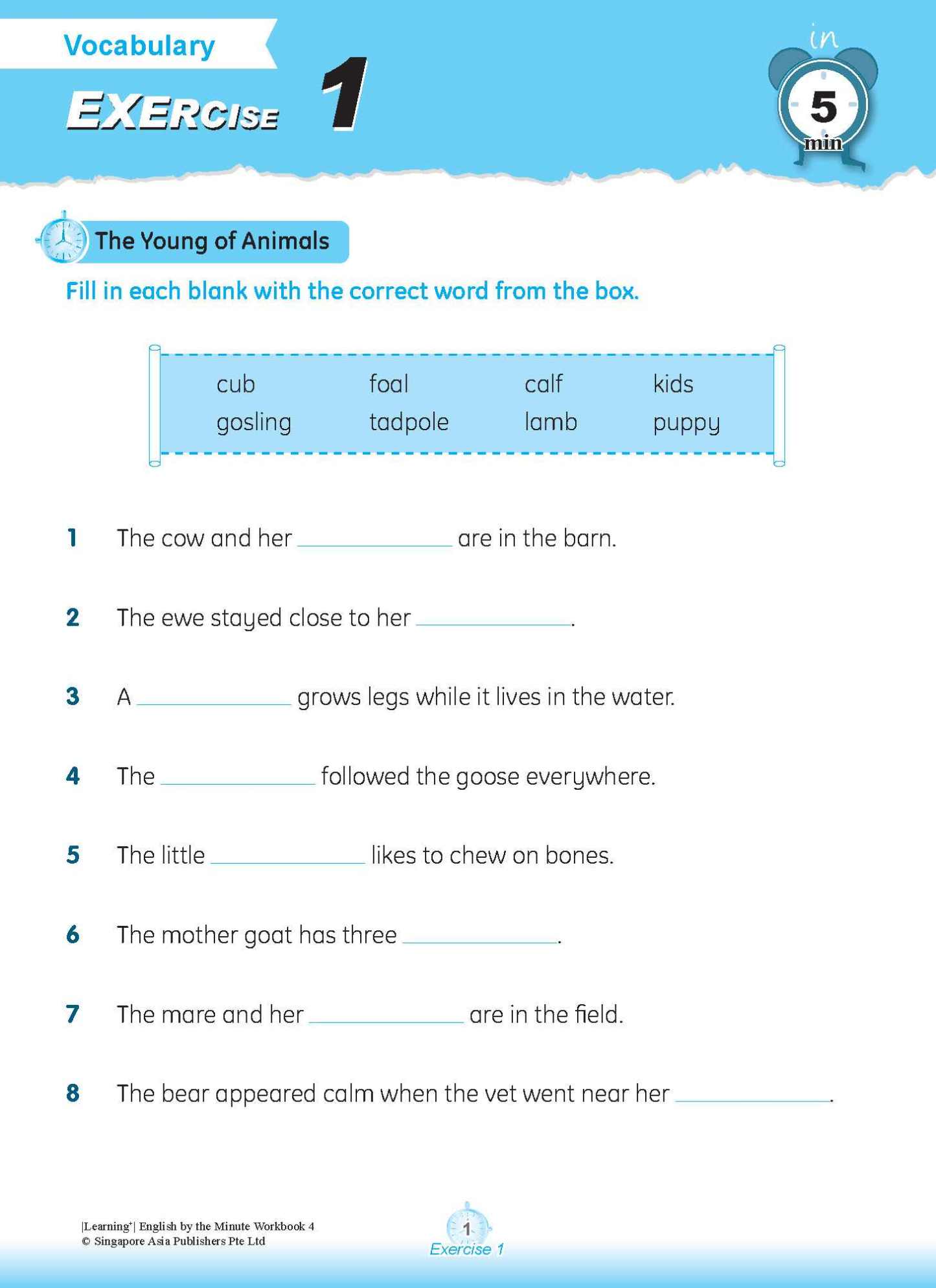 Learning+ ENGLISH by the MINUTE Workbook 4