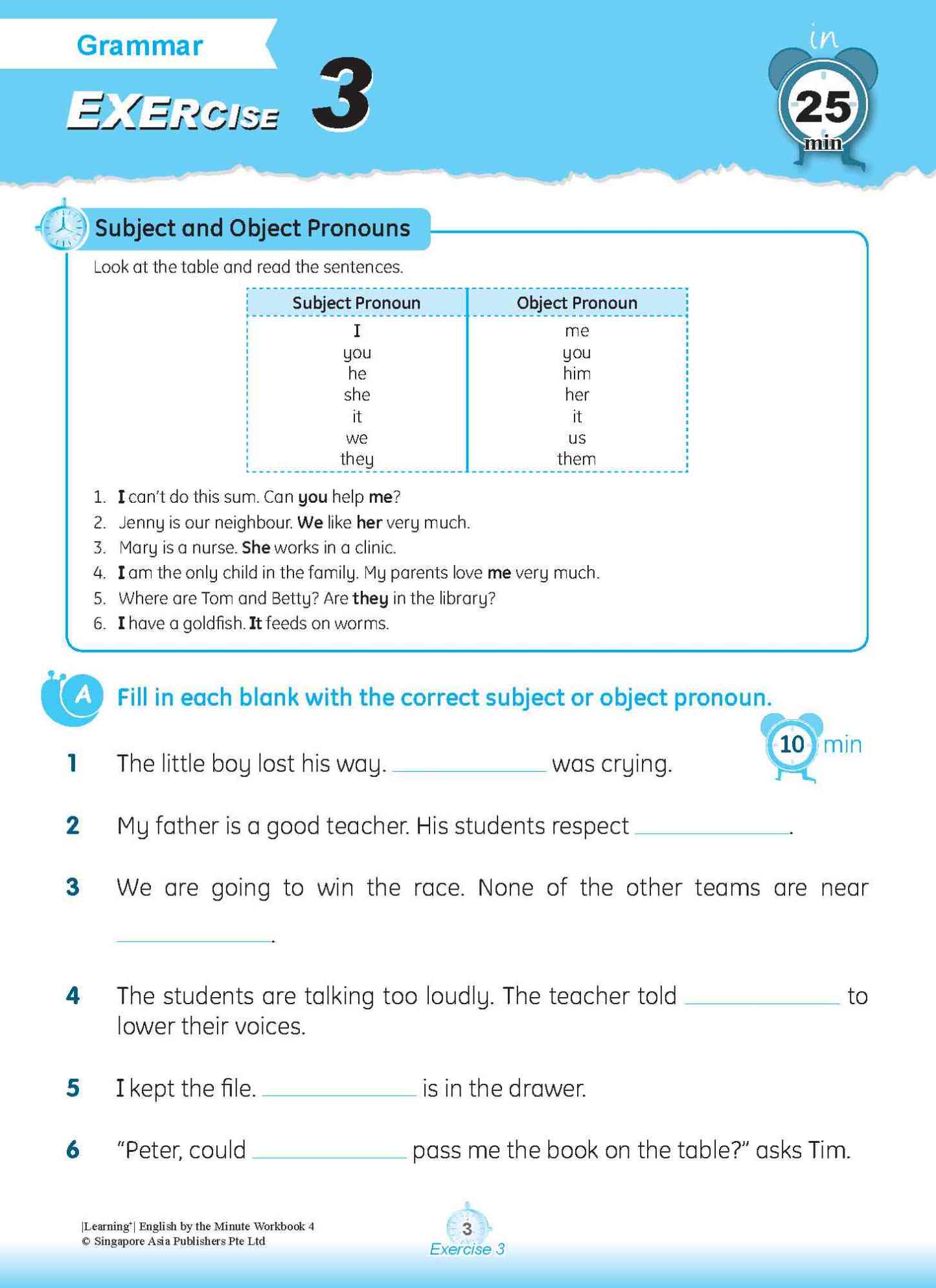 Learning+ ENGLISH by the MINUTE Workbook 4