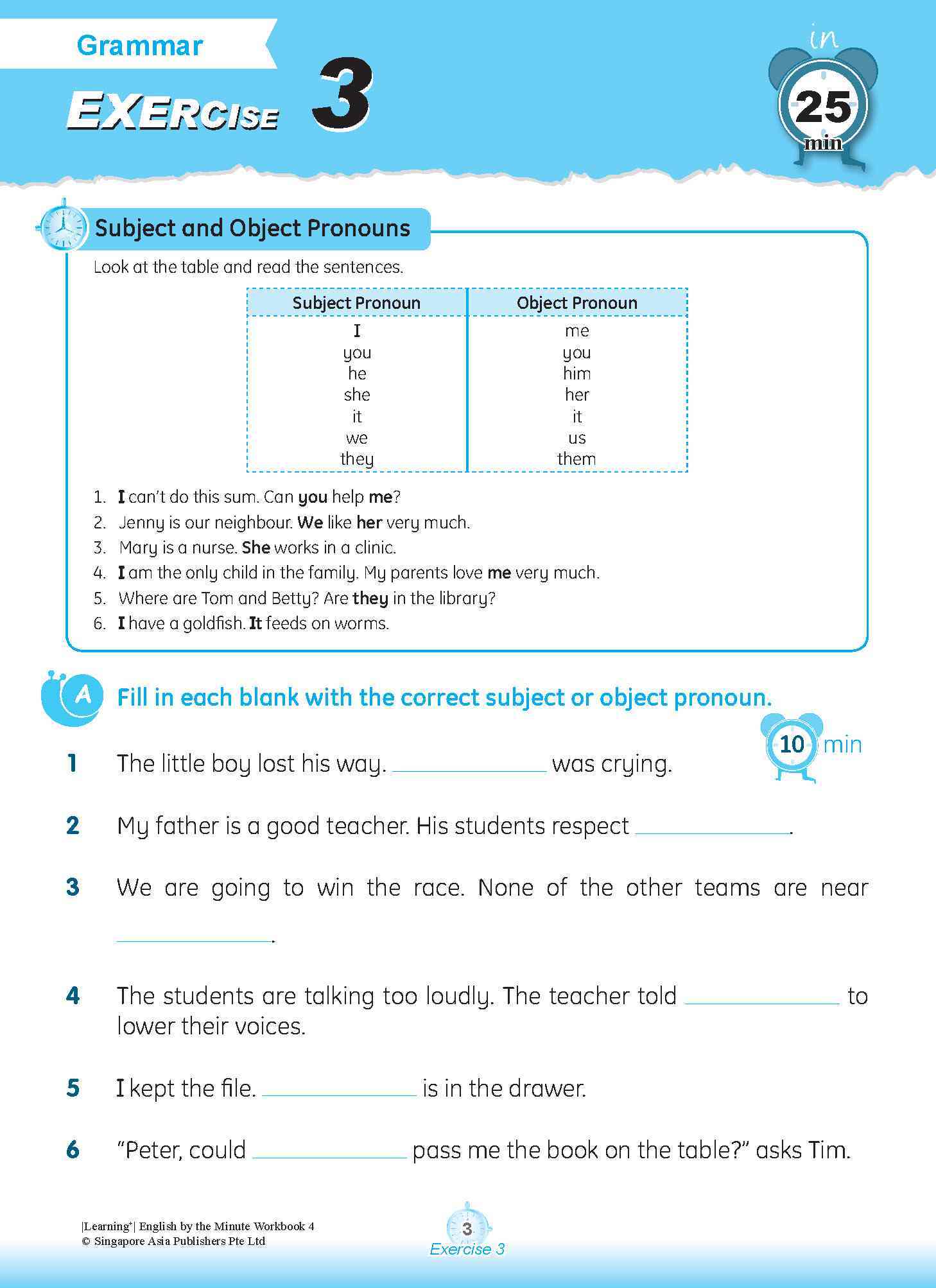 Learning+ ENGLISH by the MINUTE Workbook 4