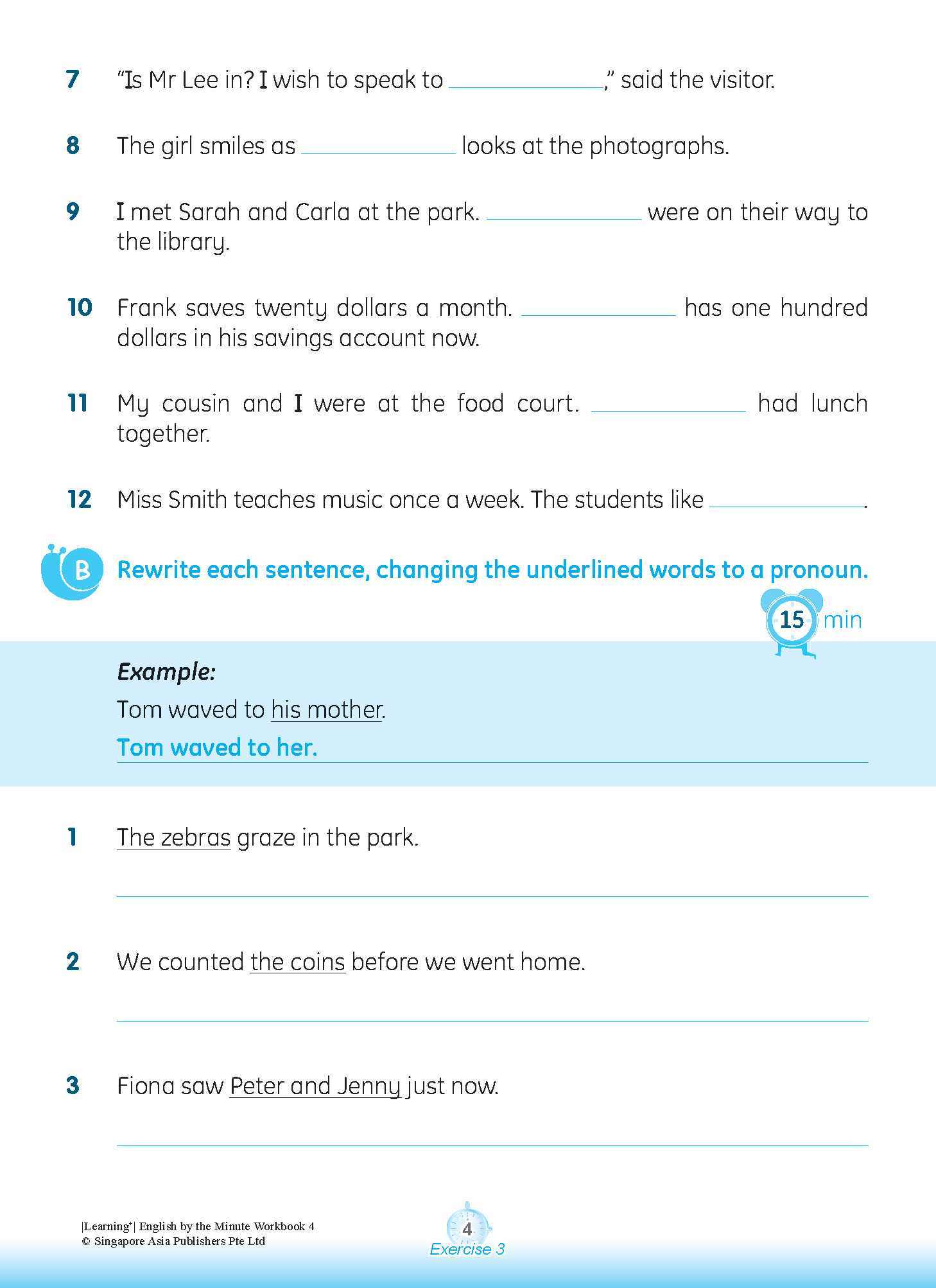 Learning+ ENGLISH by the MINUTE Workbook 4