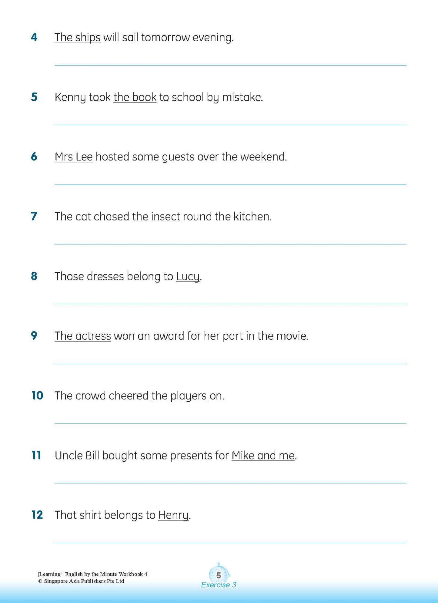 Learning+ ENGLISH by the MINUTE Workbook 4