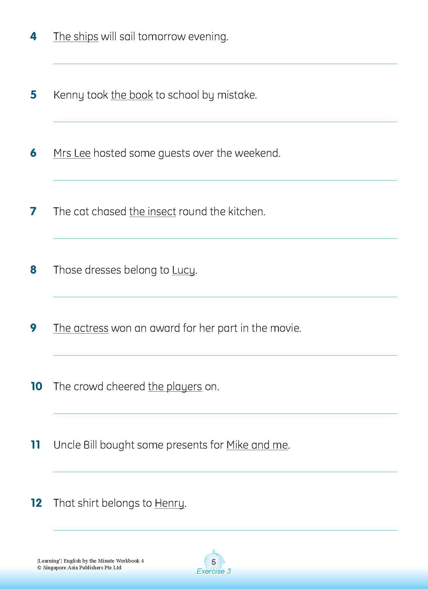 Learning+ ENGLISH by the MINUTE Workbook 4