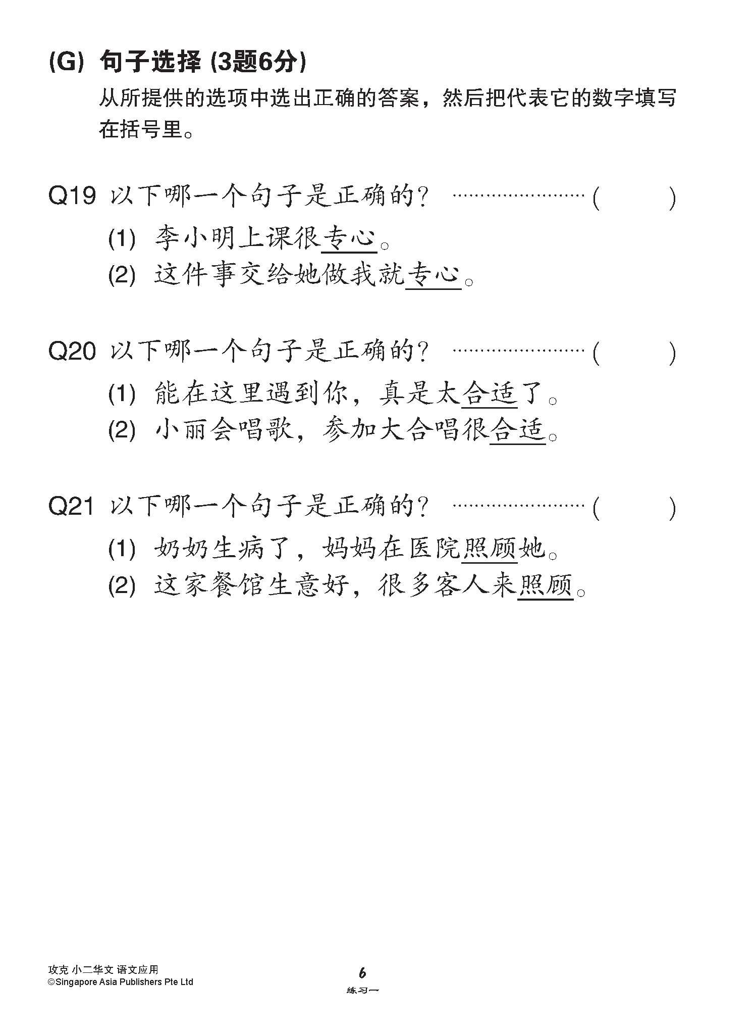 攻克小二华文语文应用 2A/2B (Conquer Language and Usage for Primary Two [Chinese])