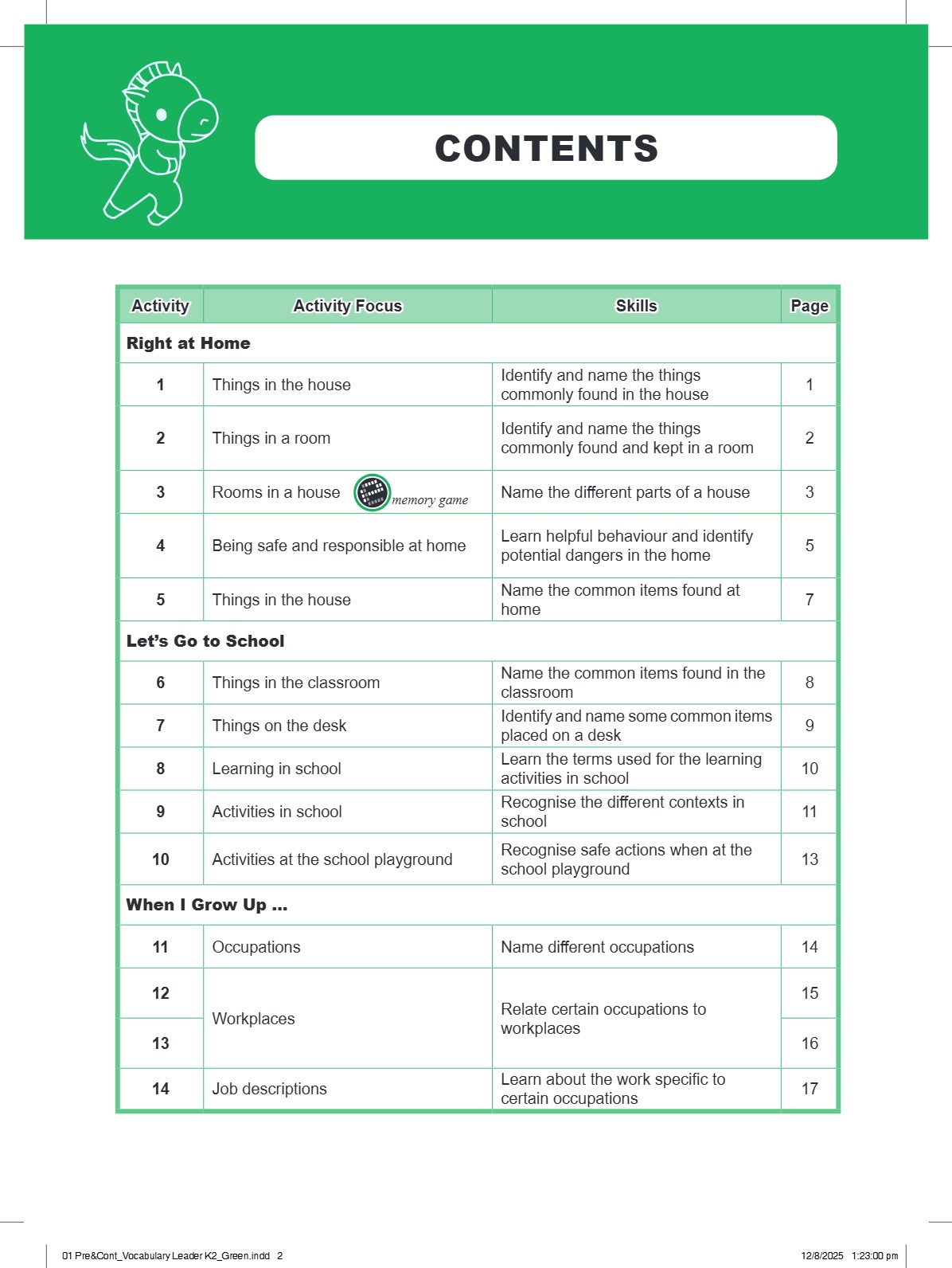 LITTLE LEADERS Vocabulary Leader K2