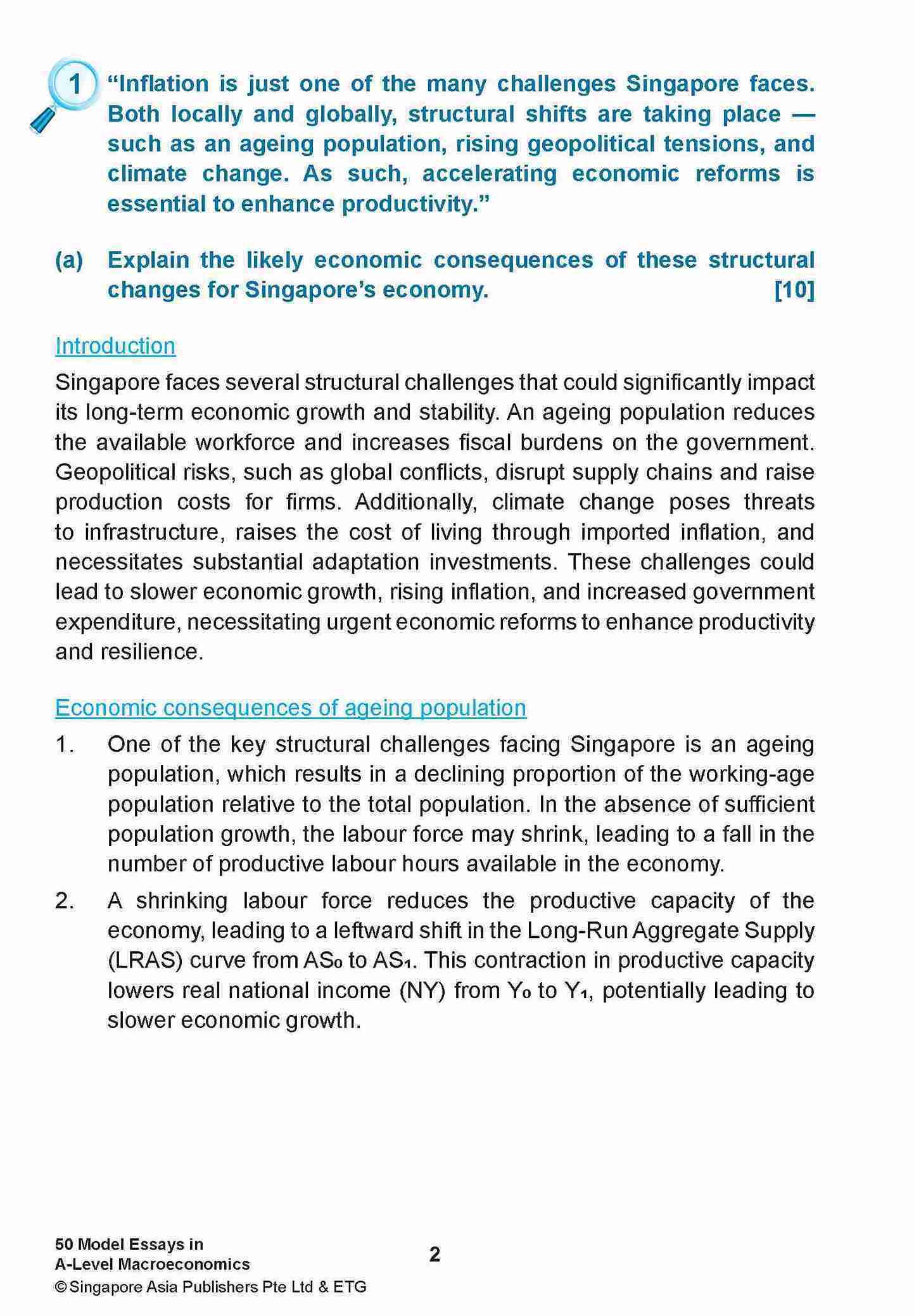 NOTES+ with ETG Econs 50 MODEL ESSAYS in A-LEVEL MACROECONOMICS