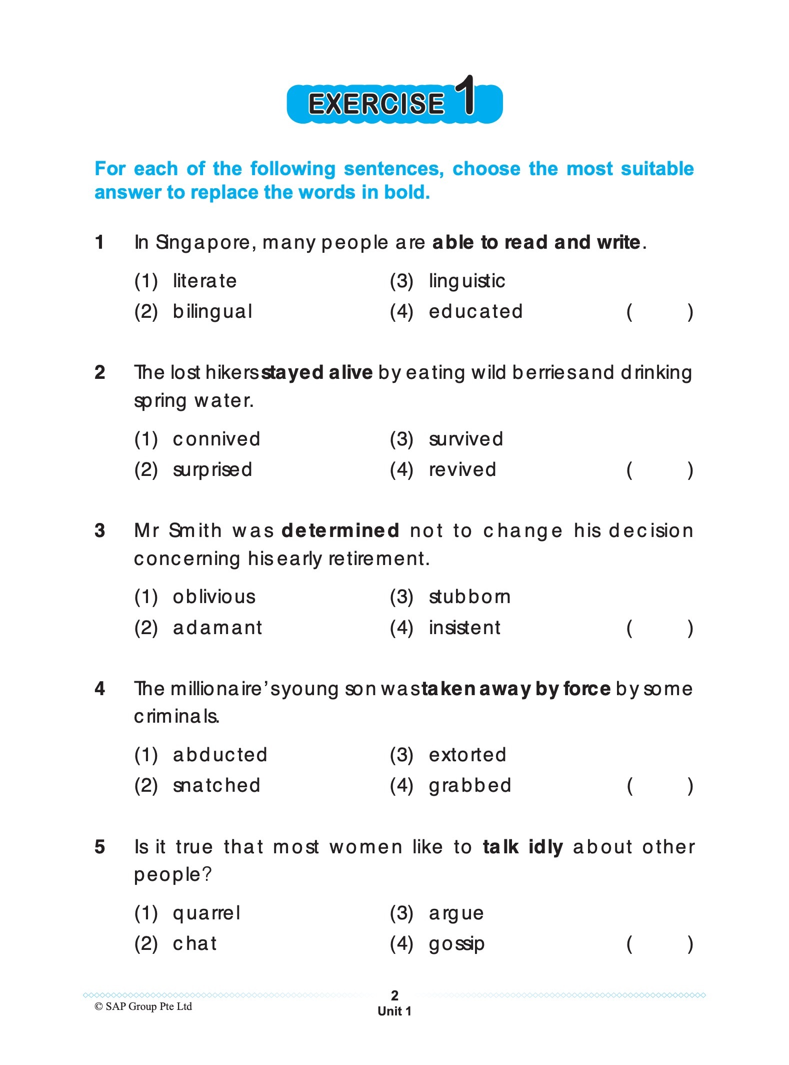 PRIMARY LEVEL Vocabulary & Usage Book 6