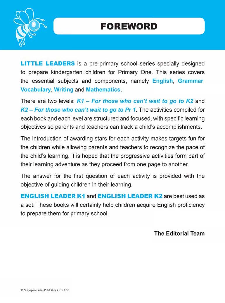 LITTLE LEADERS ENGLISH LEADER Kindergarten 2