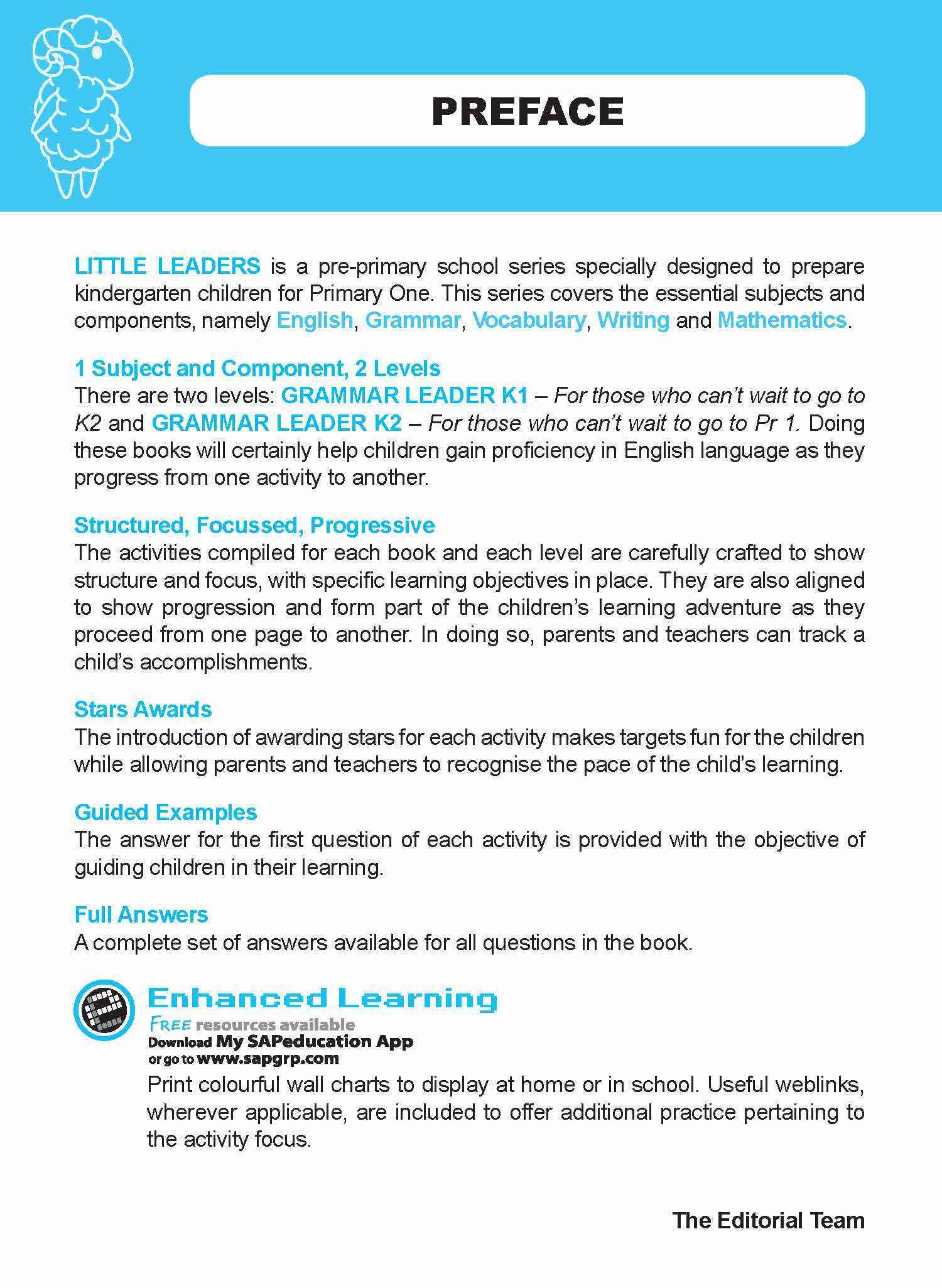 LITTLE LEADERS GRAMMAR LEADER Kindergarten 1