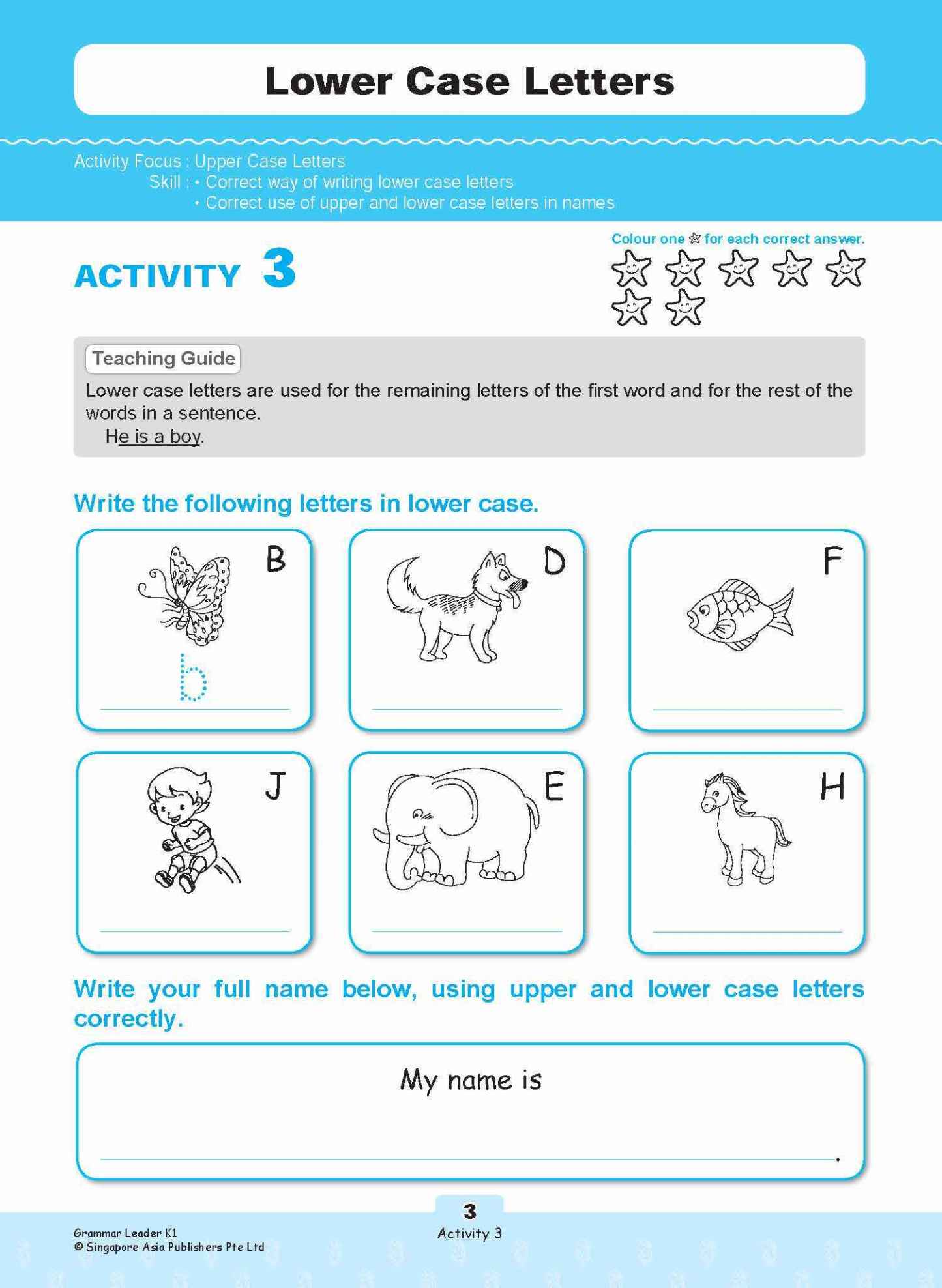 LITTLE LEADERS GRAMMAR LEADER Kindergarten 1