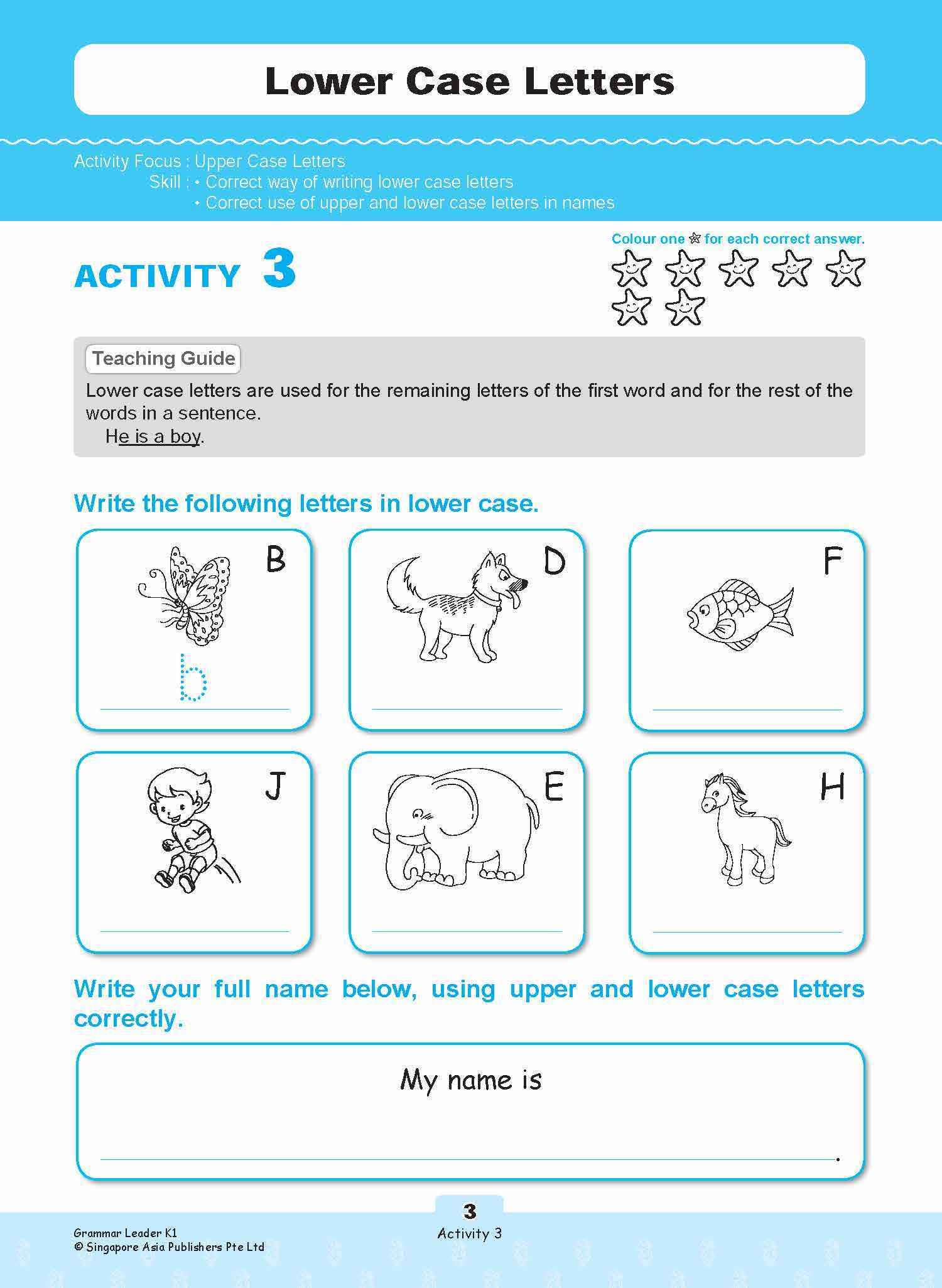 LITTLE LEADERS GRAMMAR LEADER Kindergarten 1