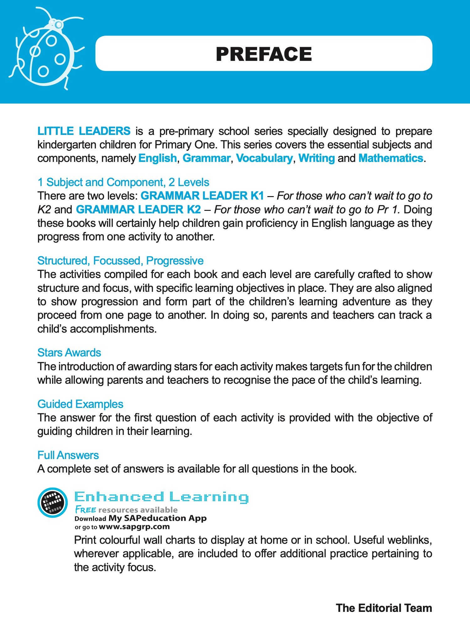 LITTLE LEADERS GRAMMAR LEADER Kindergarten 2