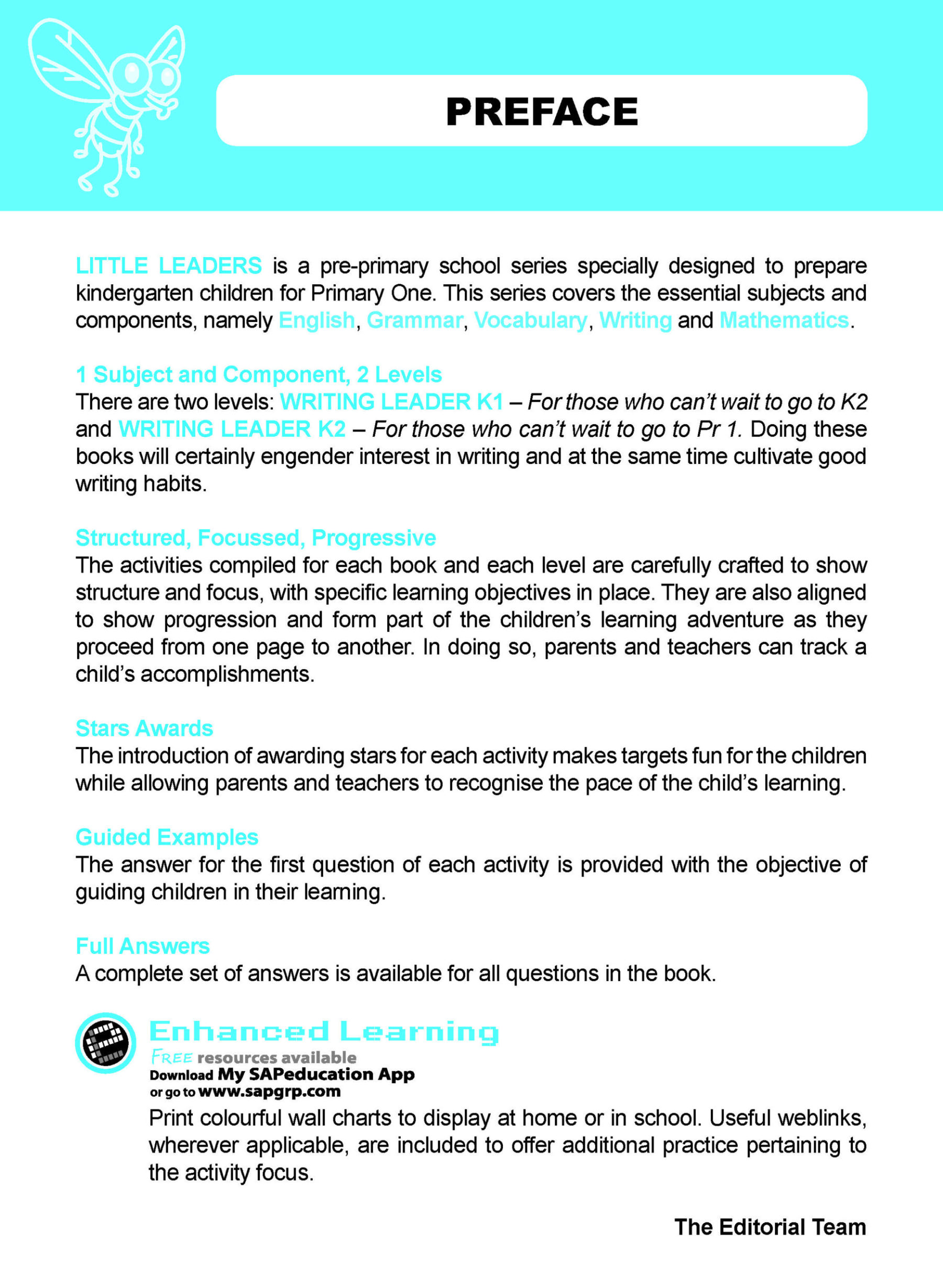 LITTLE LEADERS WRITING LEADER Kindergarten 2