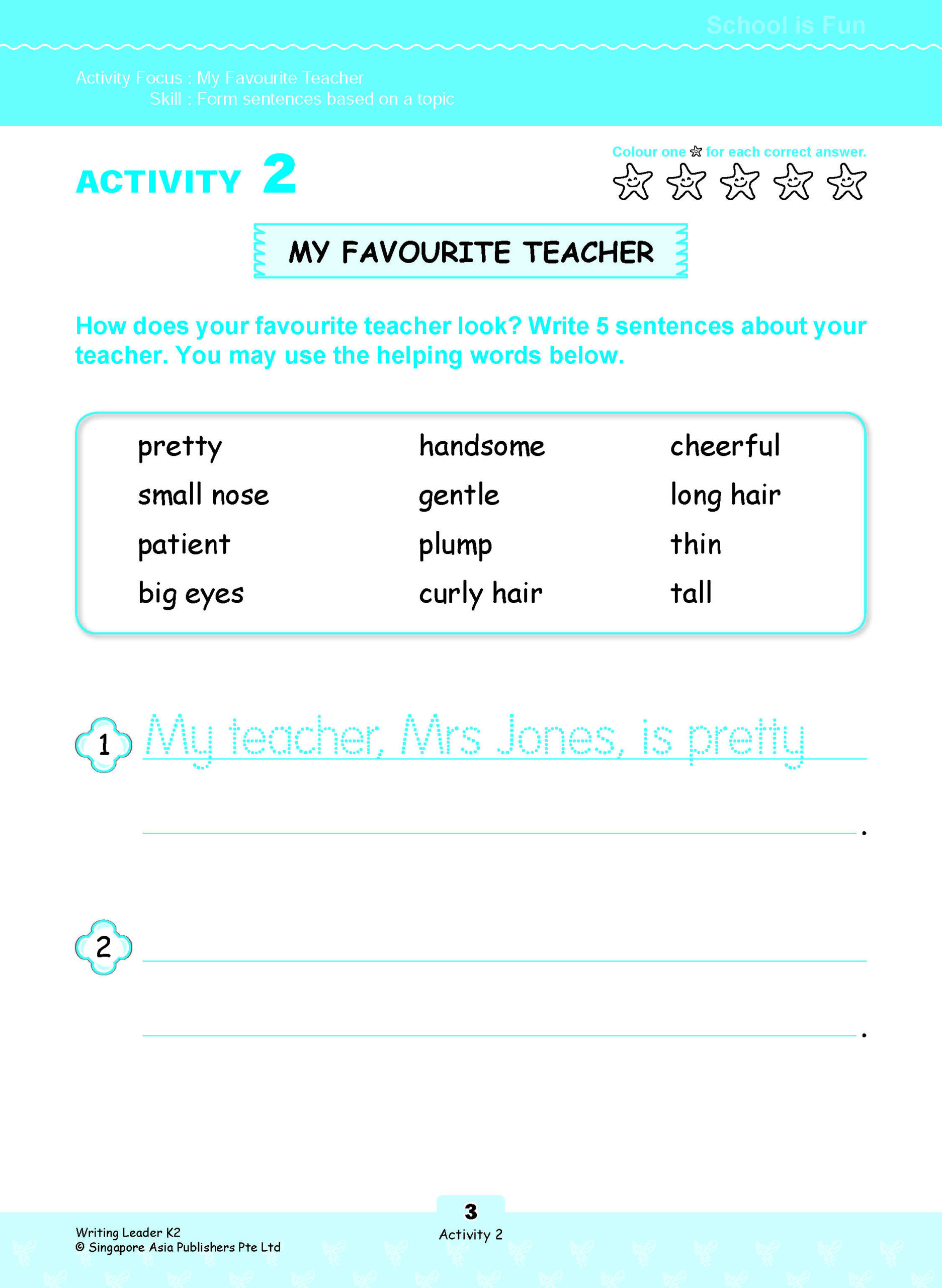 LITTLE LEADERS WRITING LEADER Kindergarten 2