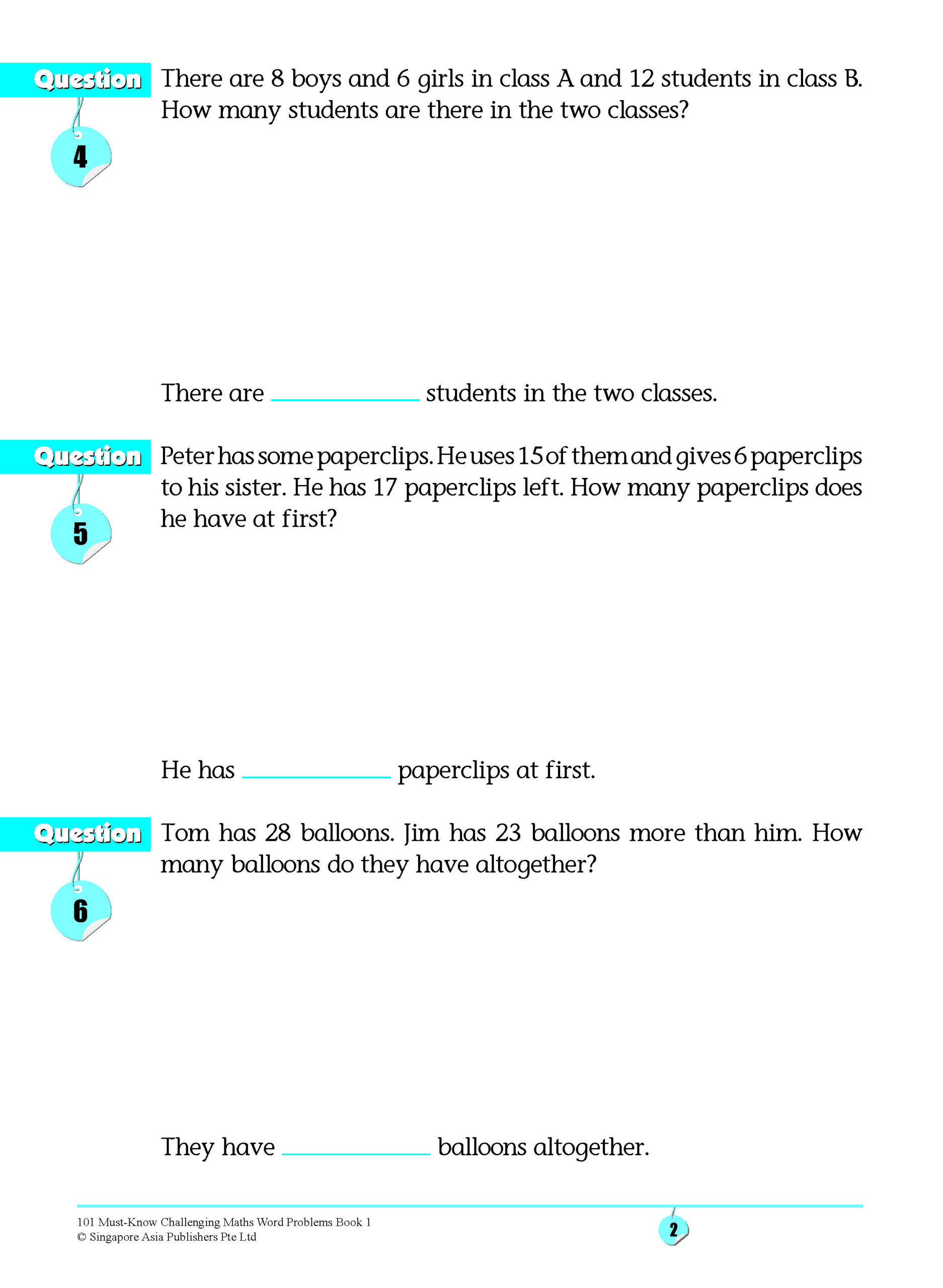 101 Must-Know Challenging Maths Word Problems Book 1