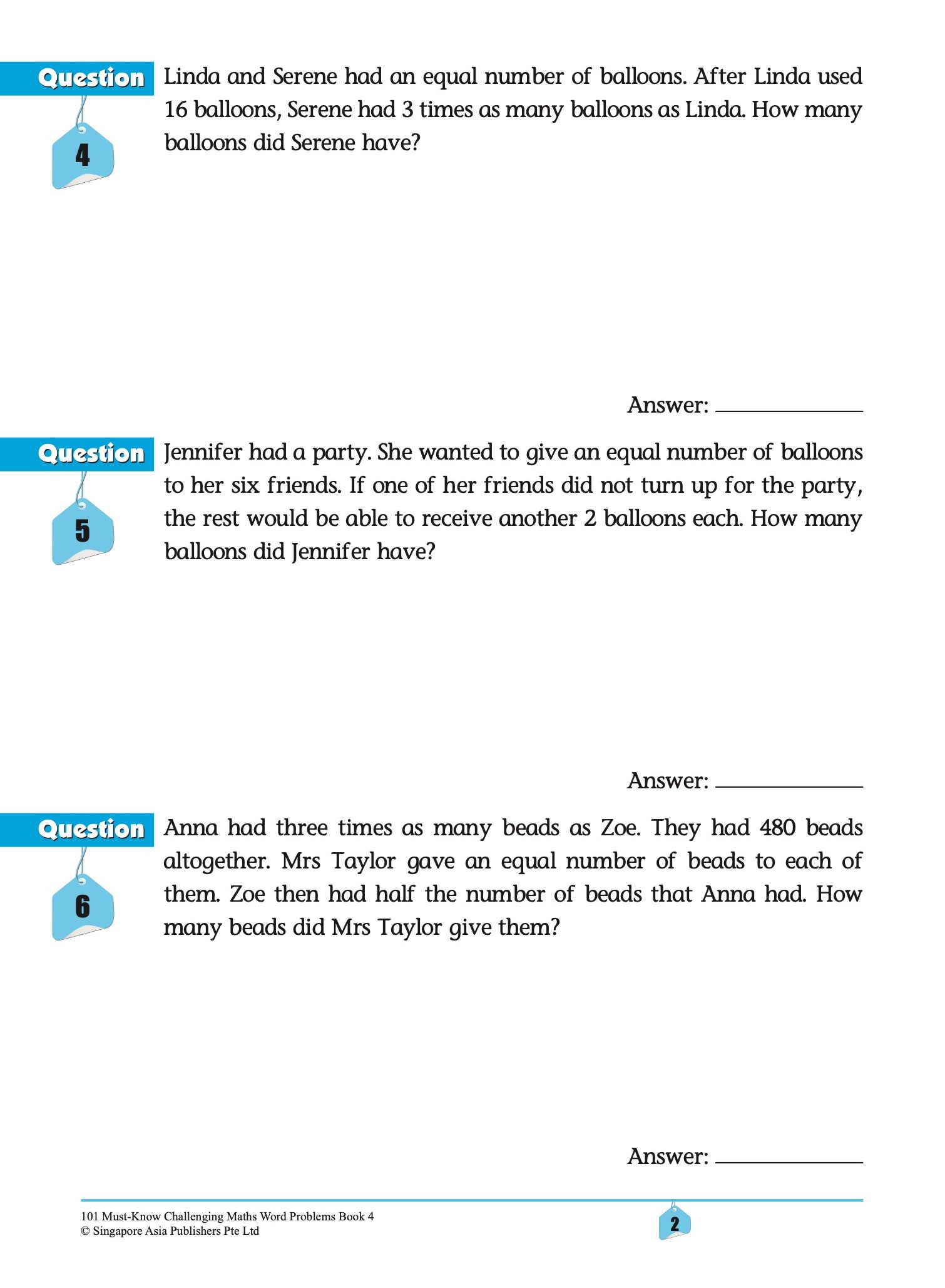 101 Must-Know Challenging Maths Word Problems Book 4