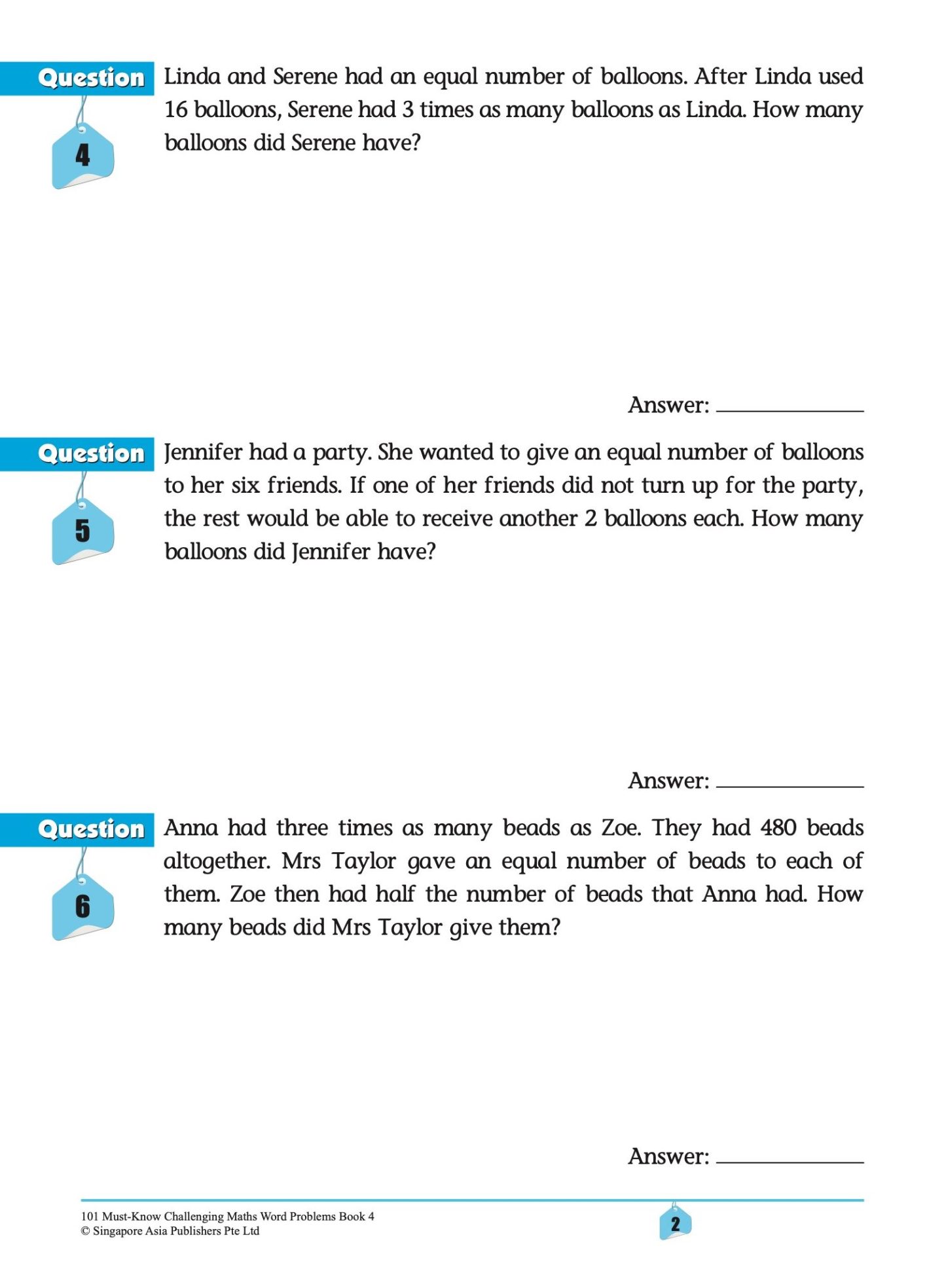101 Must-Know Challenging Maths Word Problems Book 4