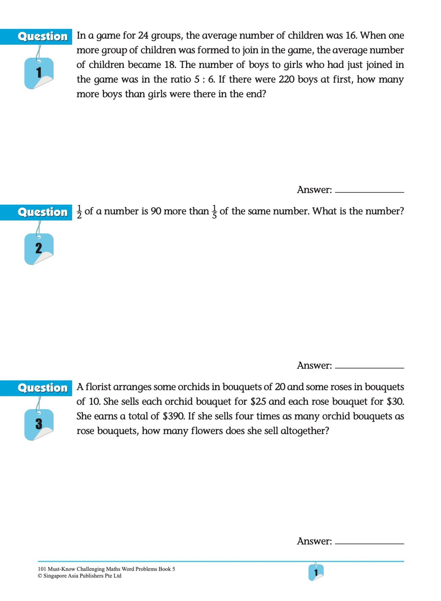 101 Must-Know Challenging Maths Word Problems Book 5