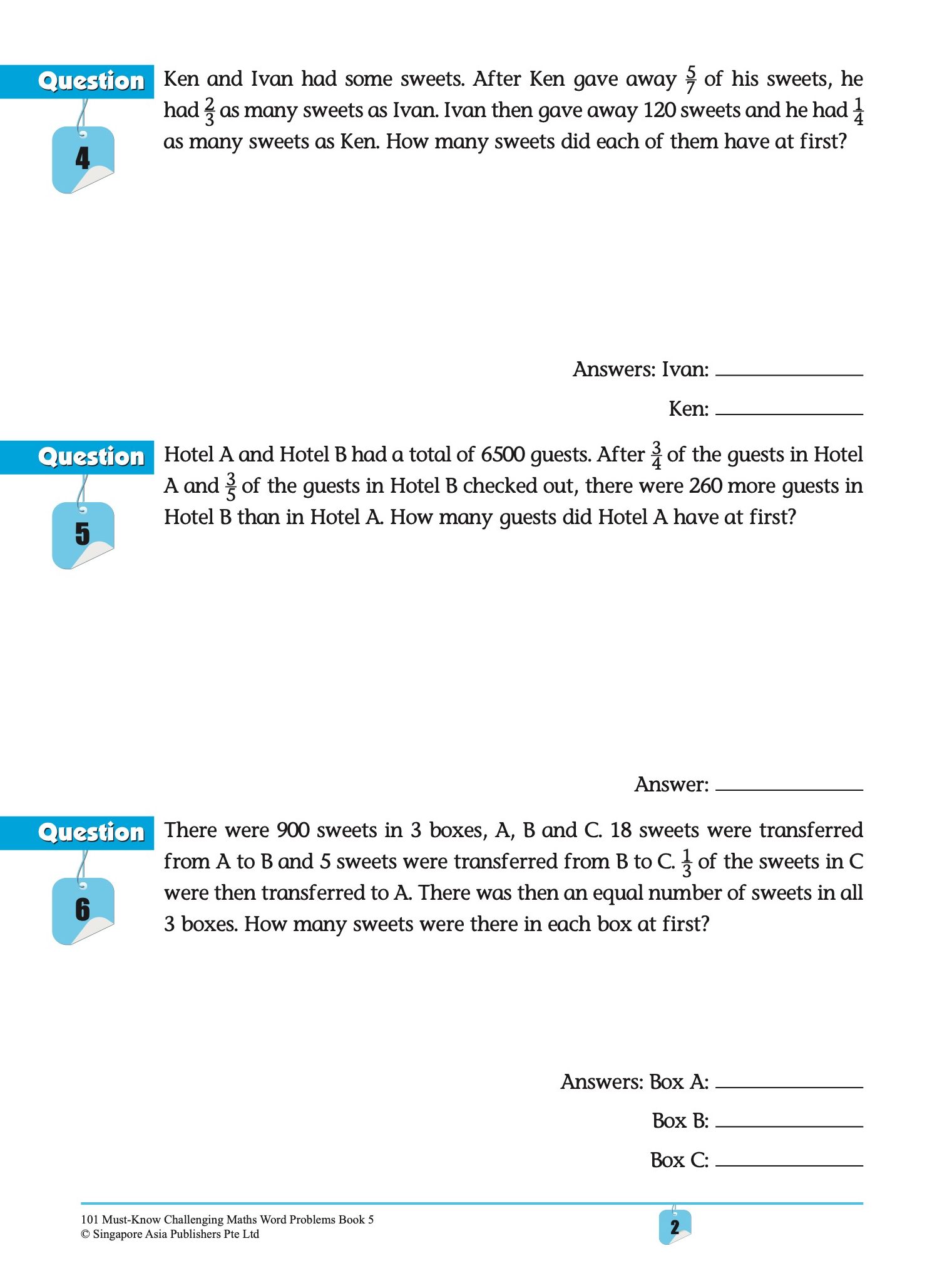 101 Must-Know Challenging Maths Word Problems Book 5