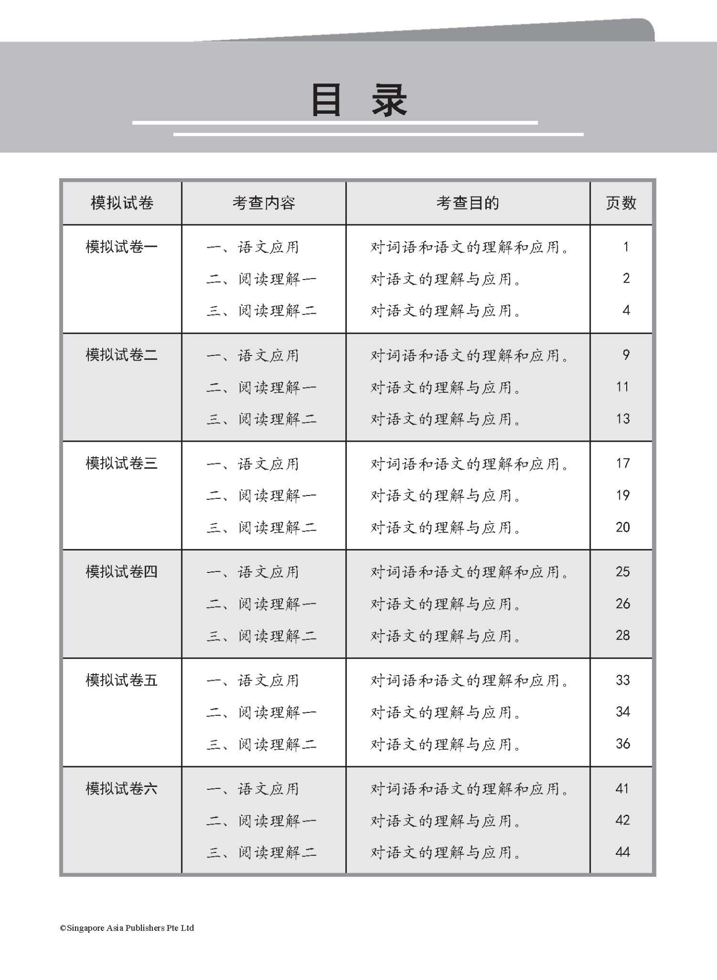 全面攻克 PSLE 高级华文模拟试卷 (Simulated PSLE Higher Chinese Examination Papers)