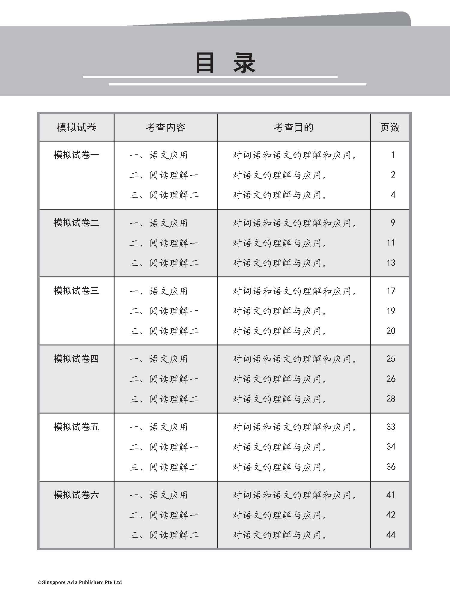 全面攻克 PSLE 高级华文模拟试卷 (Simulated PSLE Higher Chinese Examination Papers)
