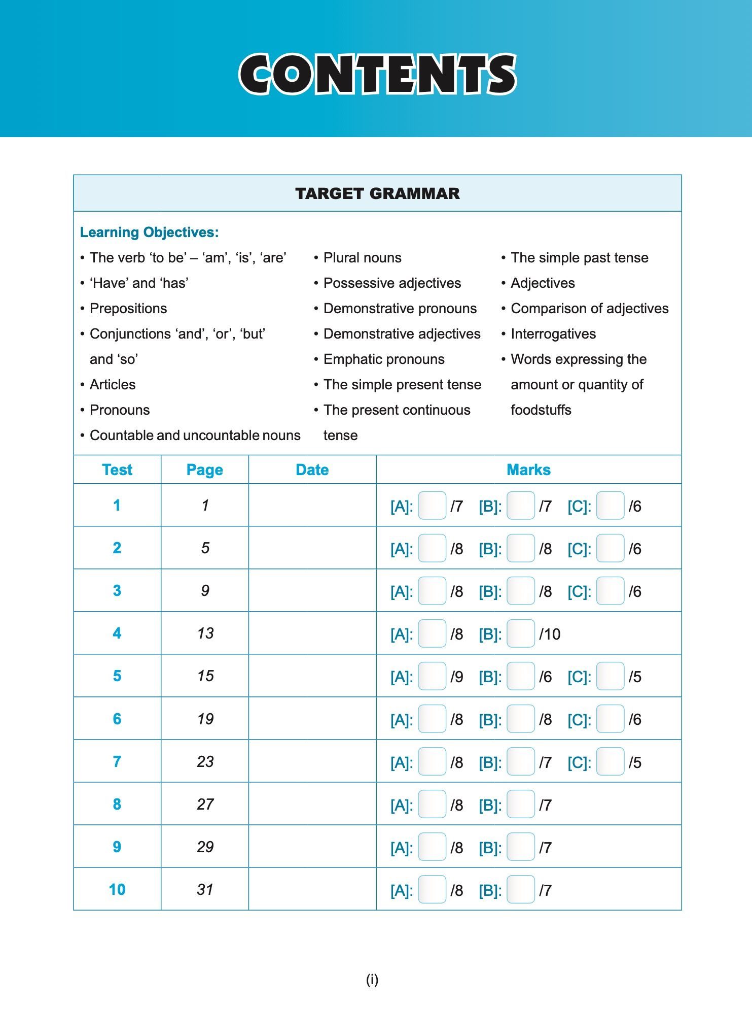 Exam Targets English Book 1