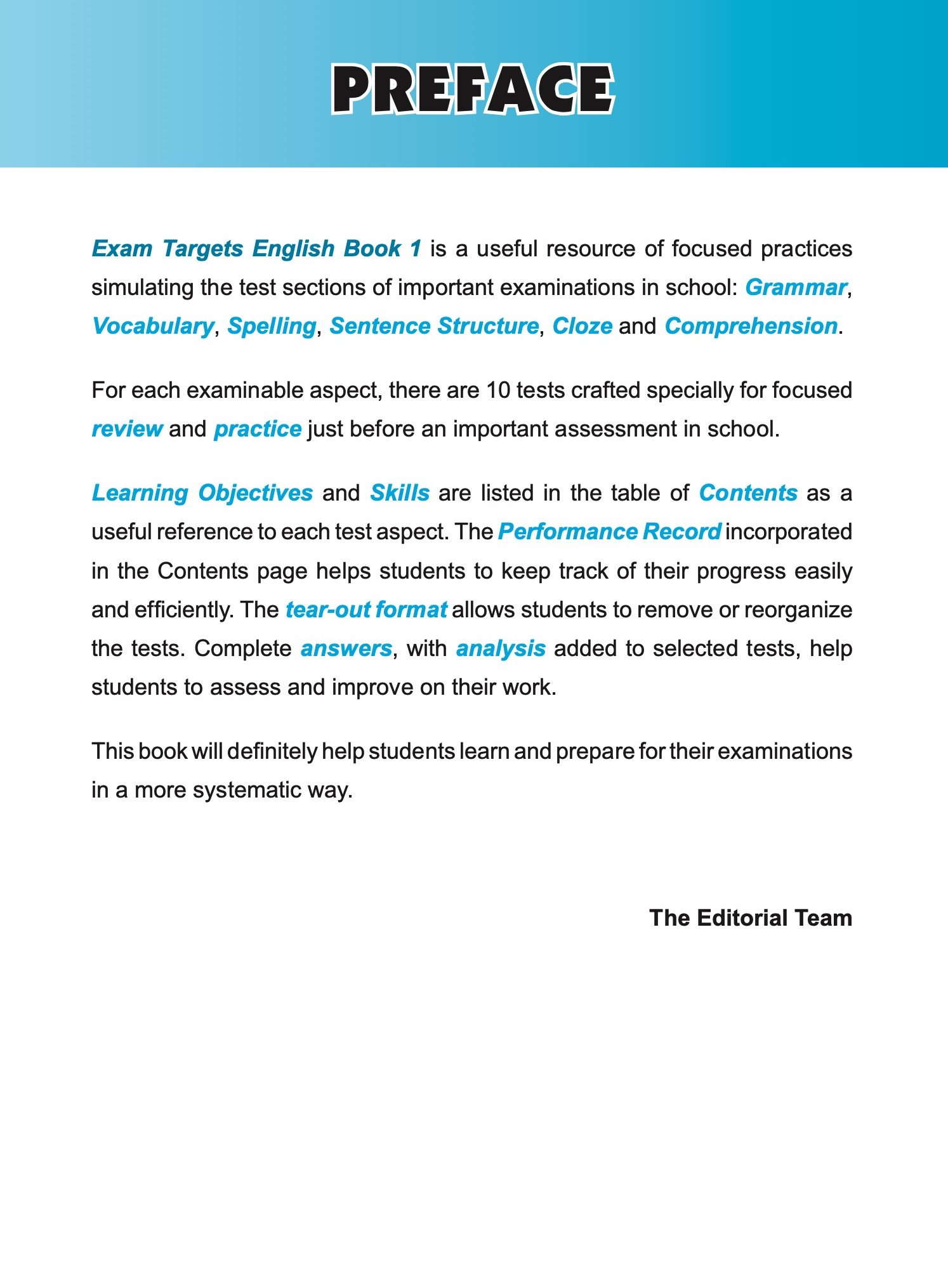 Exam Targets English Book 1