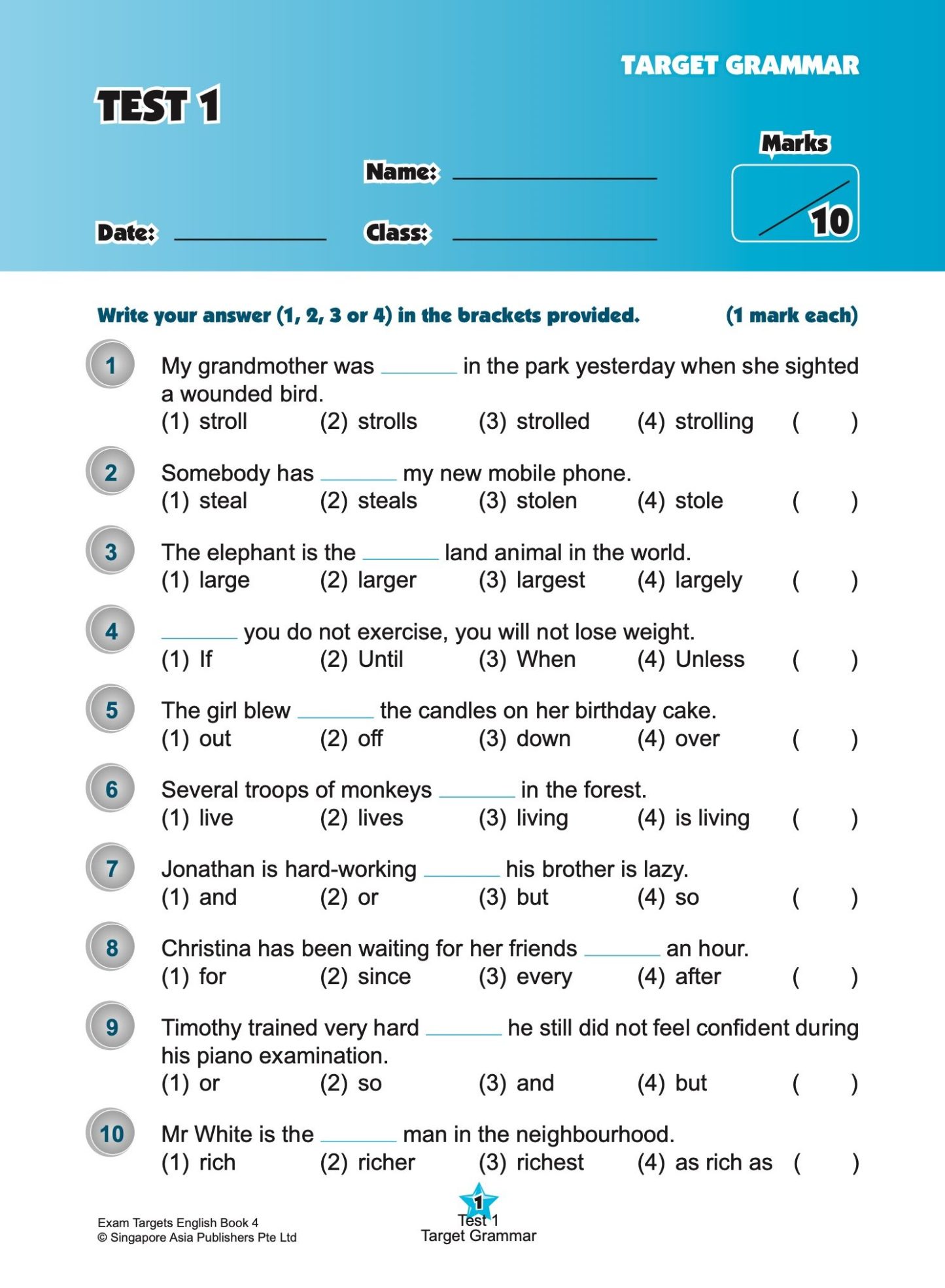 Exam Targets English Book 4