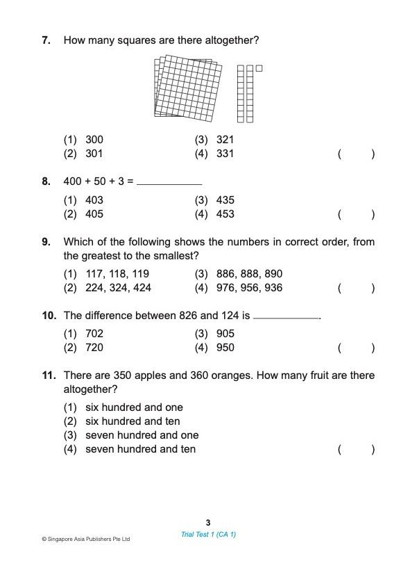 Proficiency Tests Mathematics Continual Assessment & Semestral Assessment 2