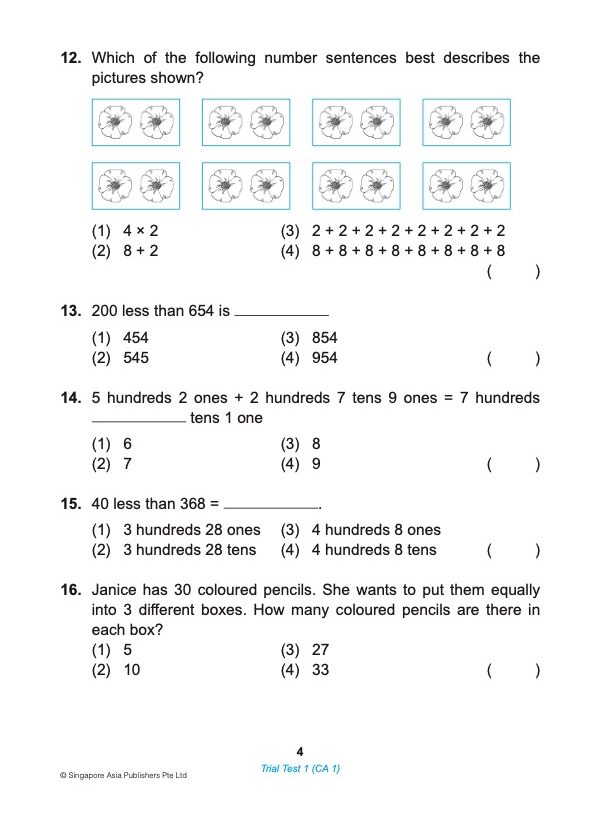 Proficiency Tests Mathematics Continual Assessment & Semestral Assessment 2