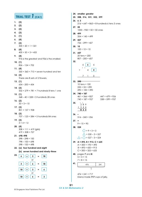 Proficiency Tests Mathematics Continual Assessment & Semestral Assessment 2