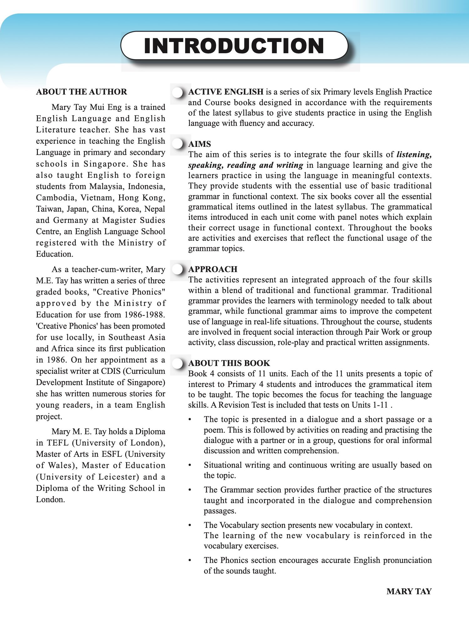 Let’s Advance in ENGLISH 4