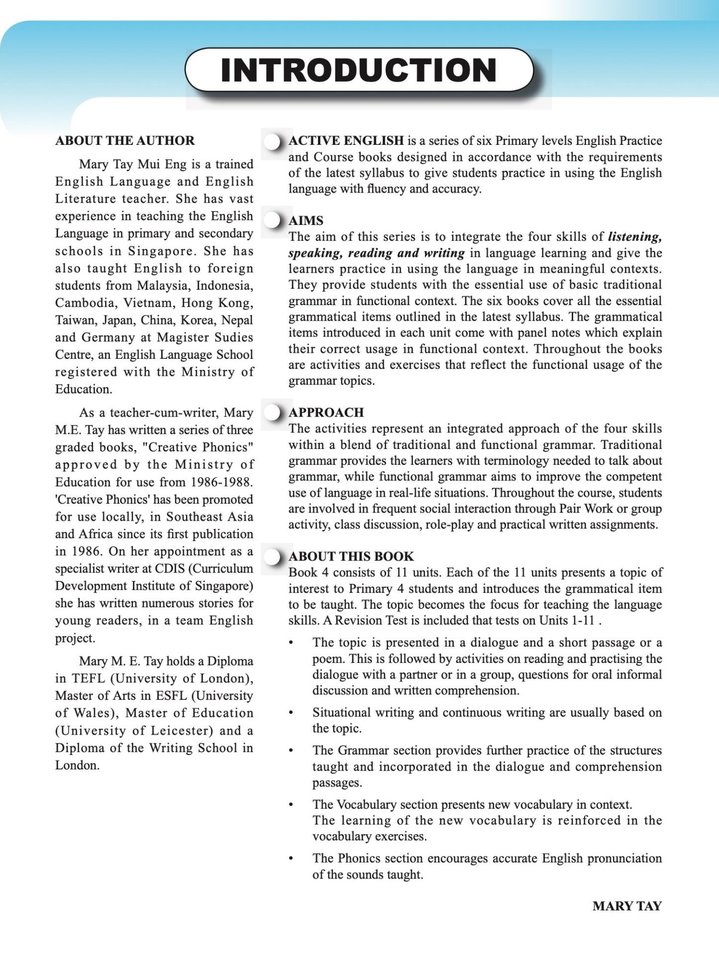 Let’s Advance in ENGLISH 4