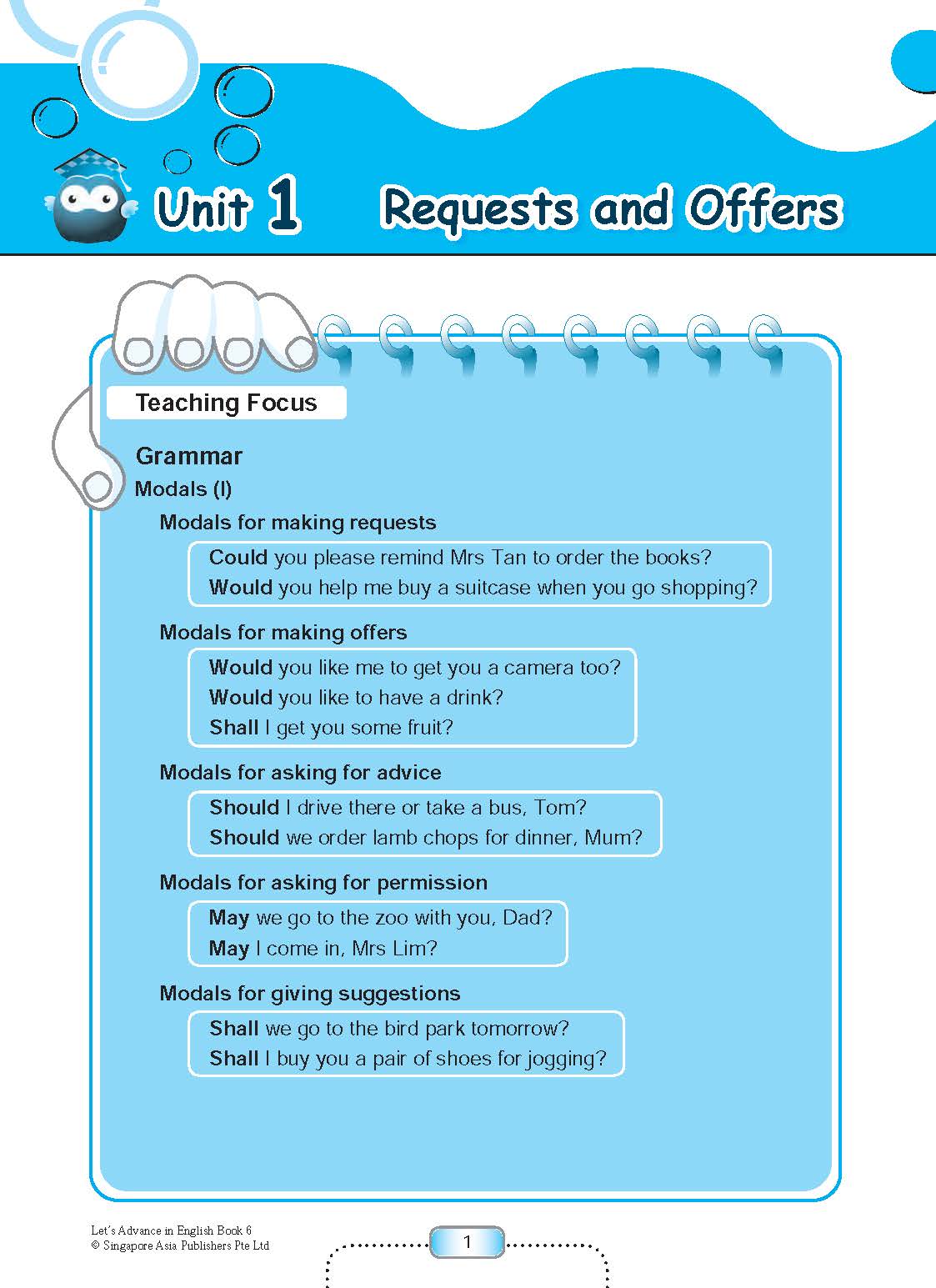 Let’s Advance in ENGLISH 6