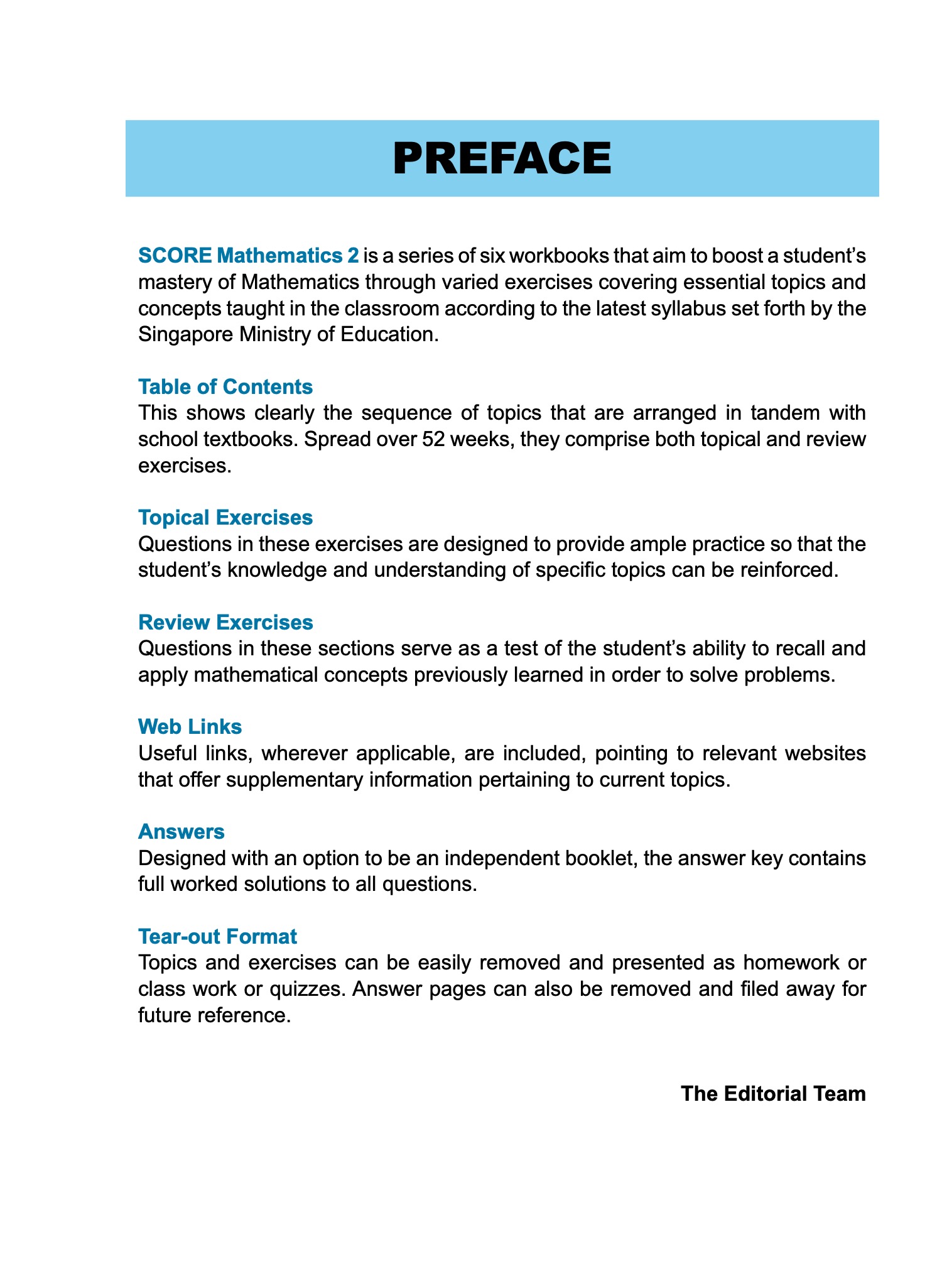 SCORE (Systematic Course for Outstanding Results in Examinations) MATHEMATICS Workbook 2