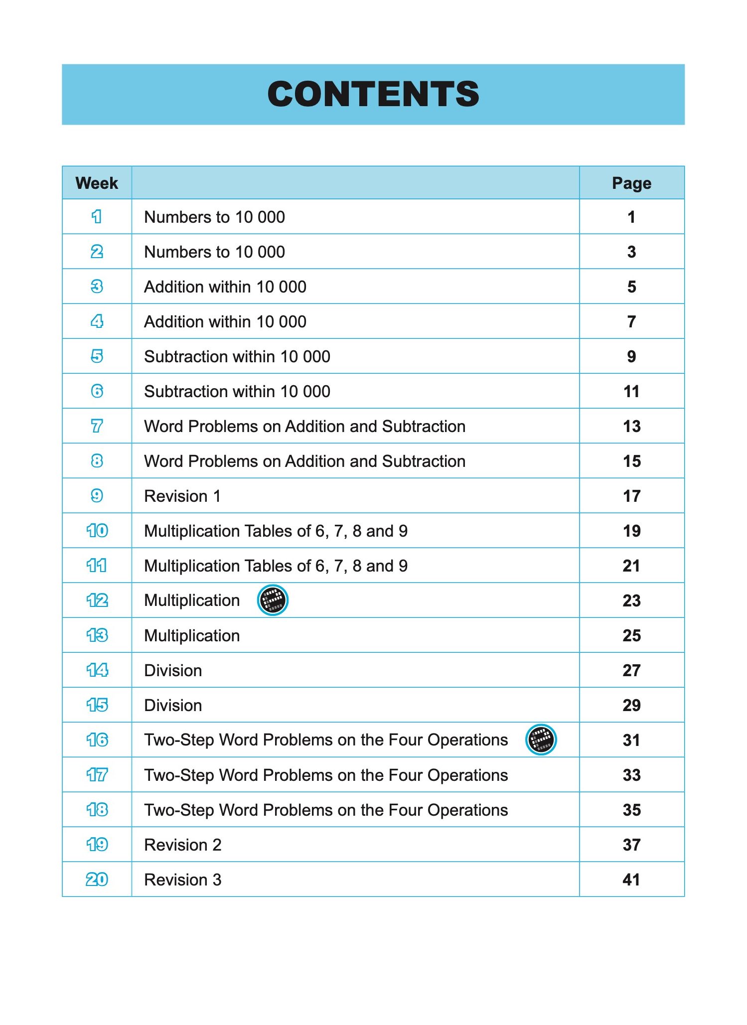 SCORE Building Mathematics Knowledge and Skills Week by Week Workbook 3