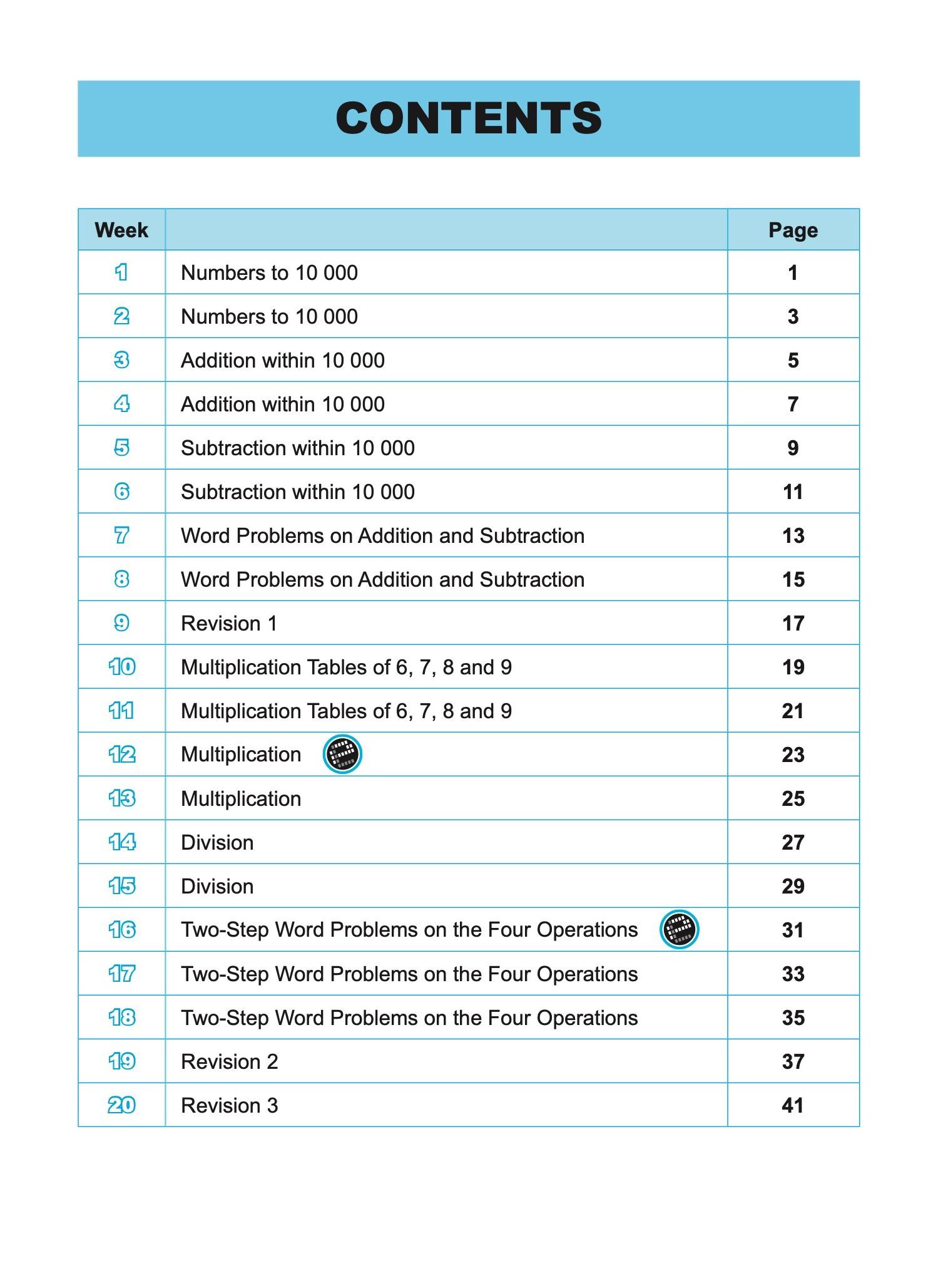 SCORE Building Mathematics Knowledge and Skills Week by Week Workbook 3