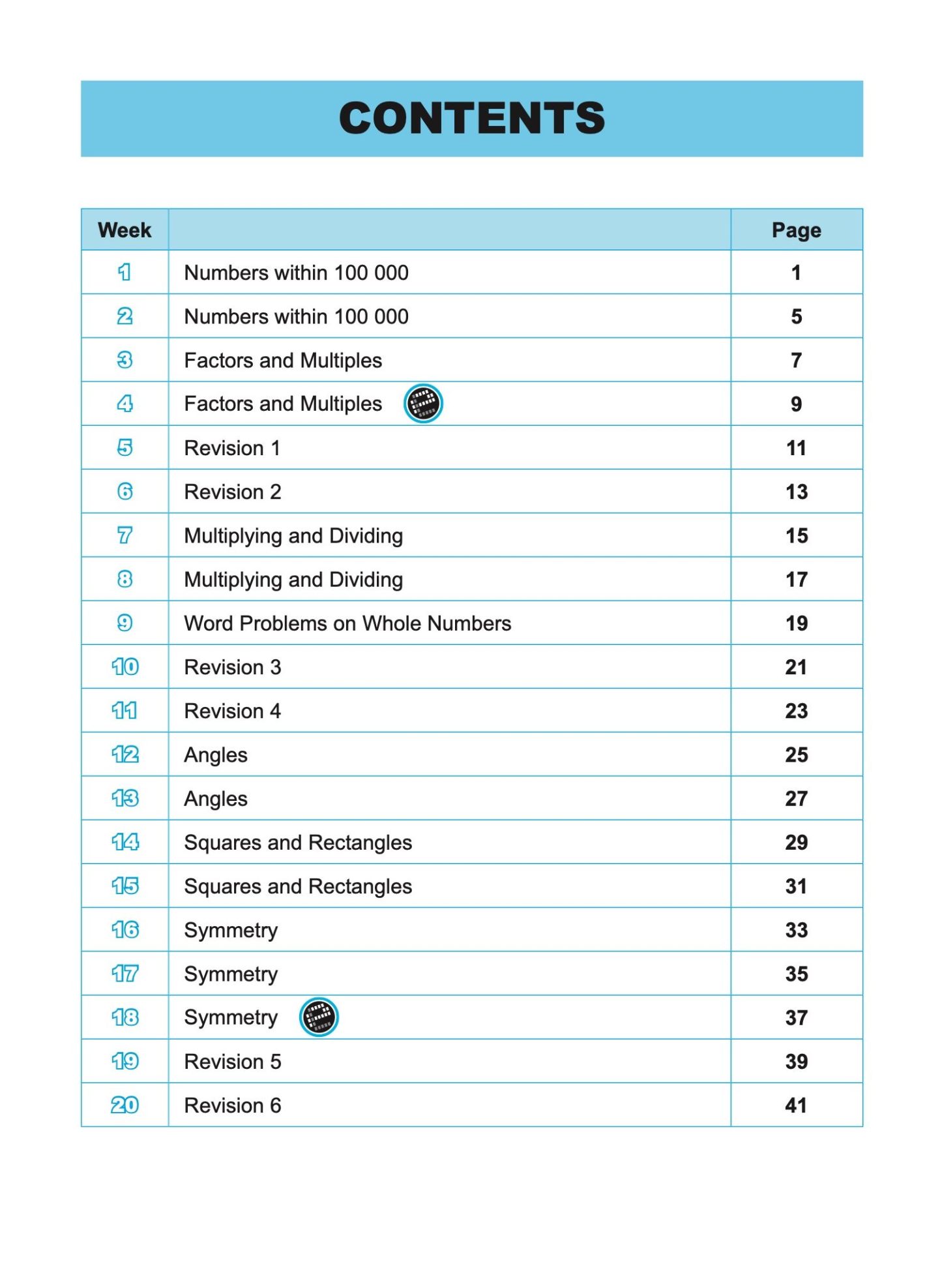SCORE Building Mathematics Knowledge and Skills Week by Week Workbook 4