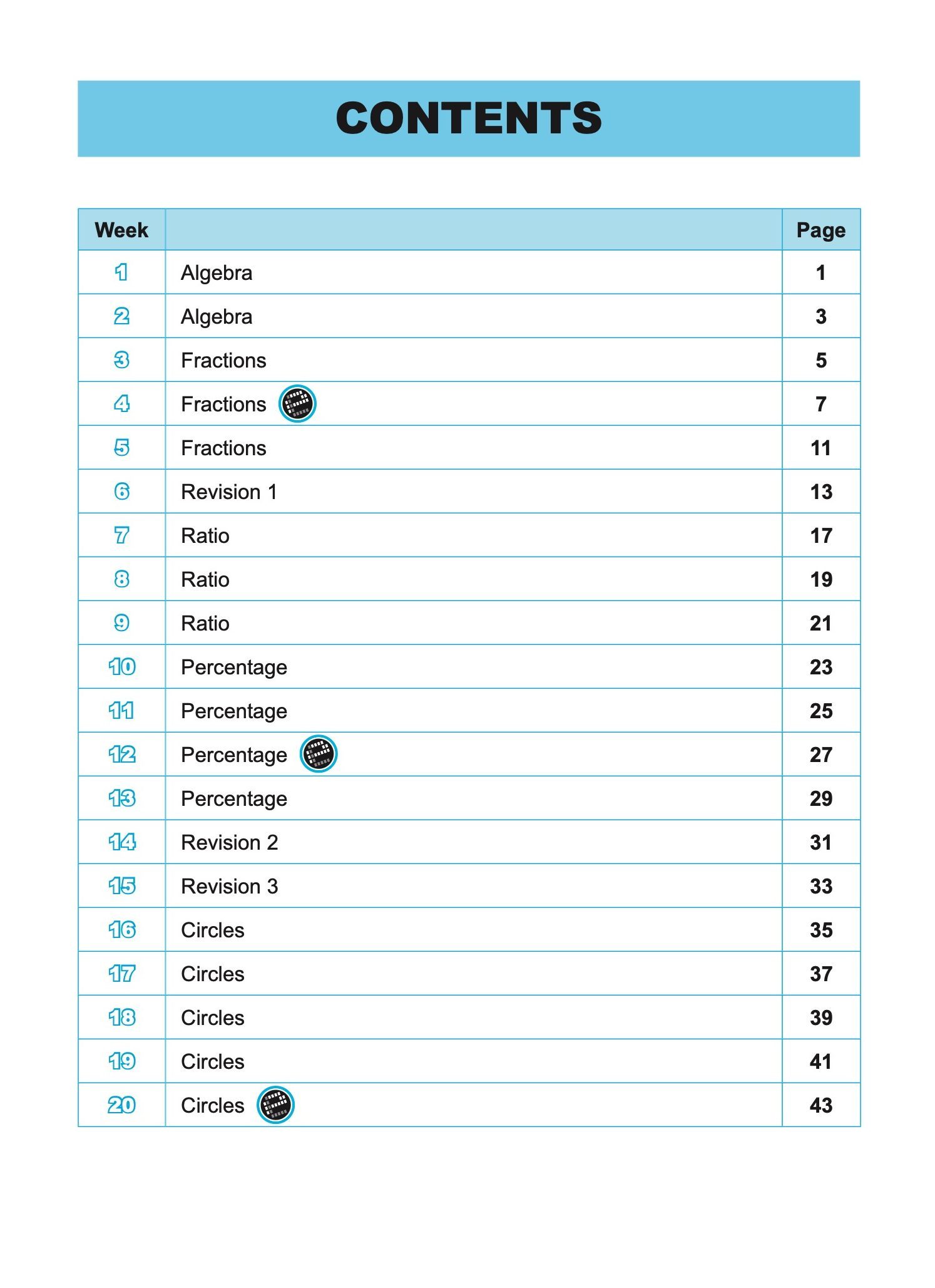 SCORE Building Mathematics Knowledge and Skills Week by Week Workbook 6