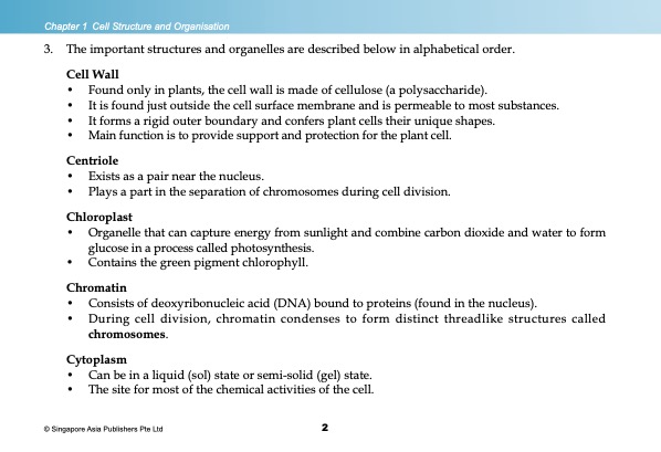 Quick Exam Notes N(A) Level SCIENCE (BIOLOGY)