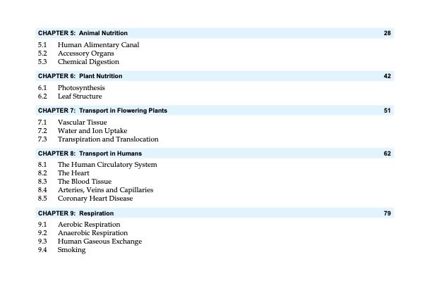 Quick Exam Notes BIOLOGY