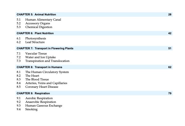 Quick Exam Notes BIOLOGY