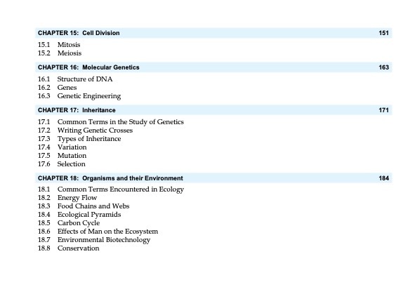 Quick Exam Notes BIOLOGY